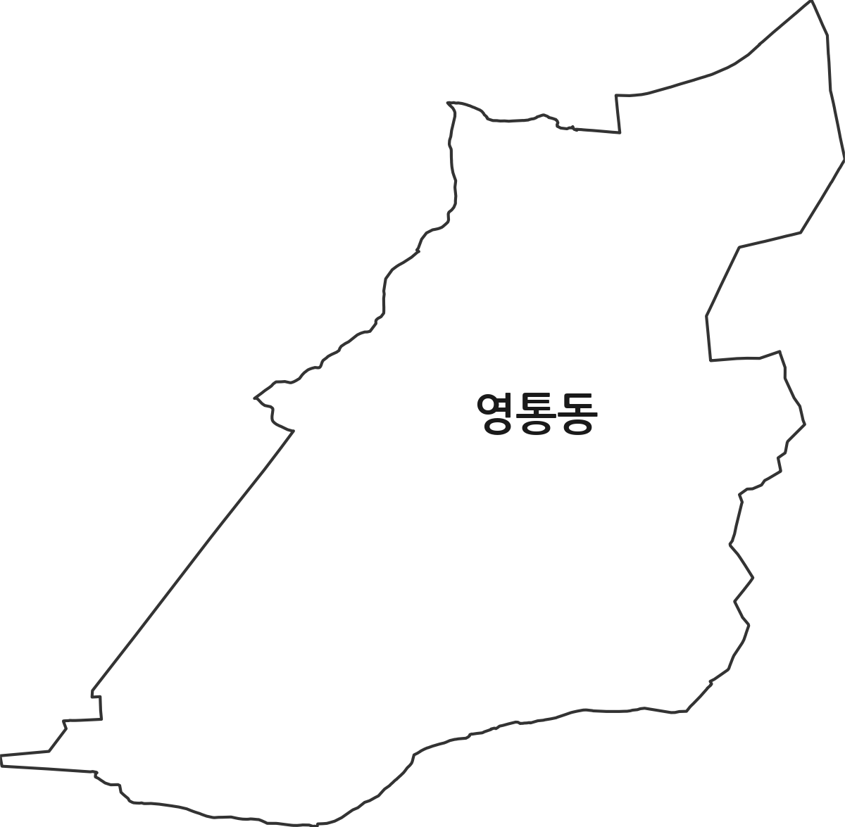 경기도 수원시 영통구 영통동 법정동 행정구역 경계 지도