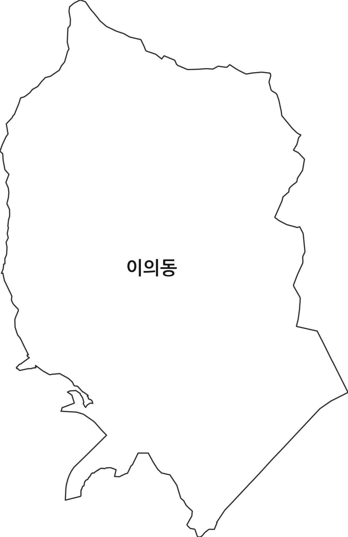 경기도 수원시 영통구 이의동 법정동 행정구역 경계 지도
