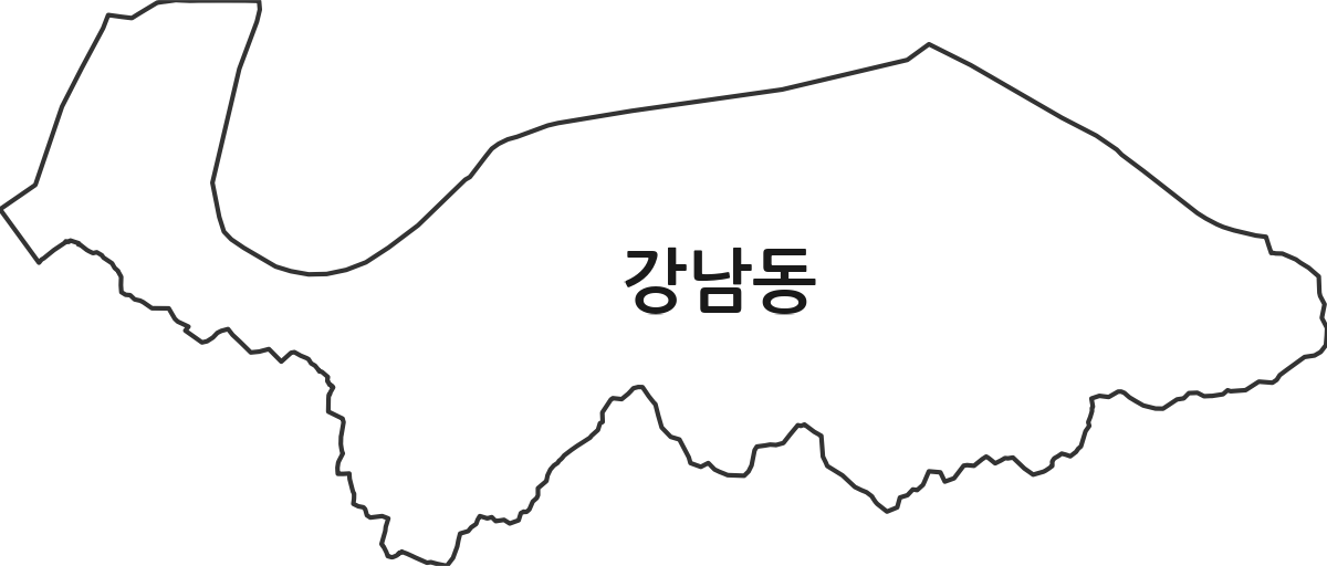 경상북도 안동시 강남동 행정동 행정구역 경계 지도