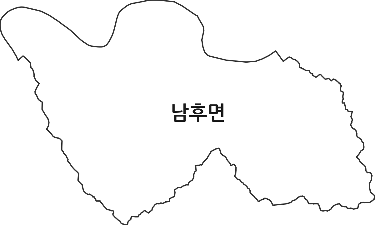 경상북도 안동시 남후면 행정동 행정구역 경계 지도