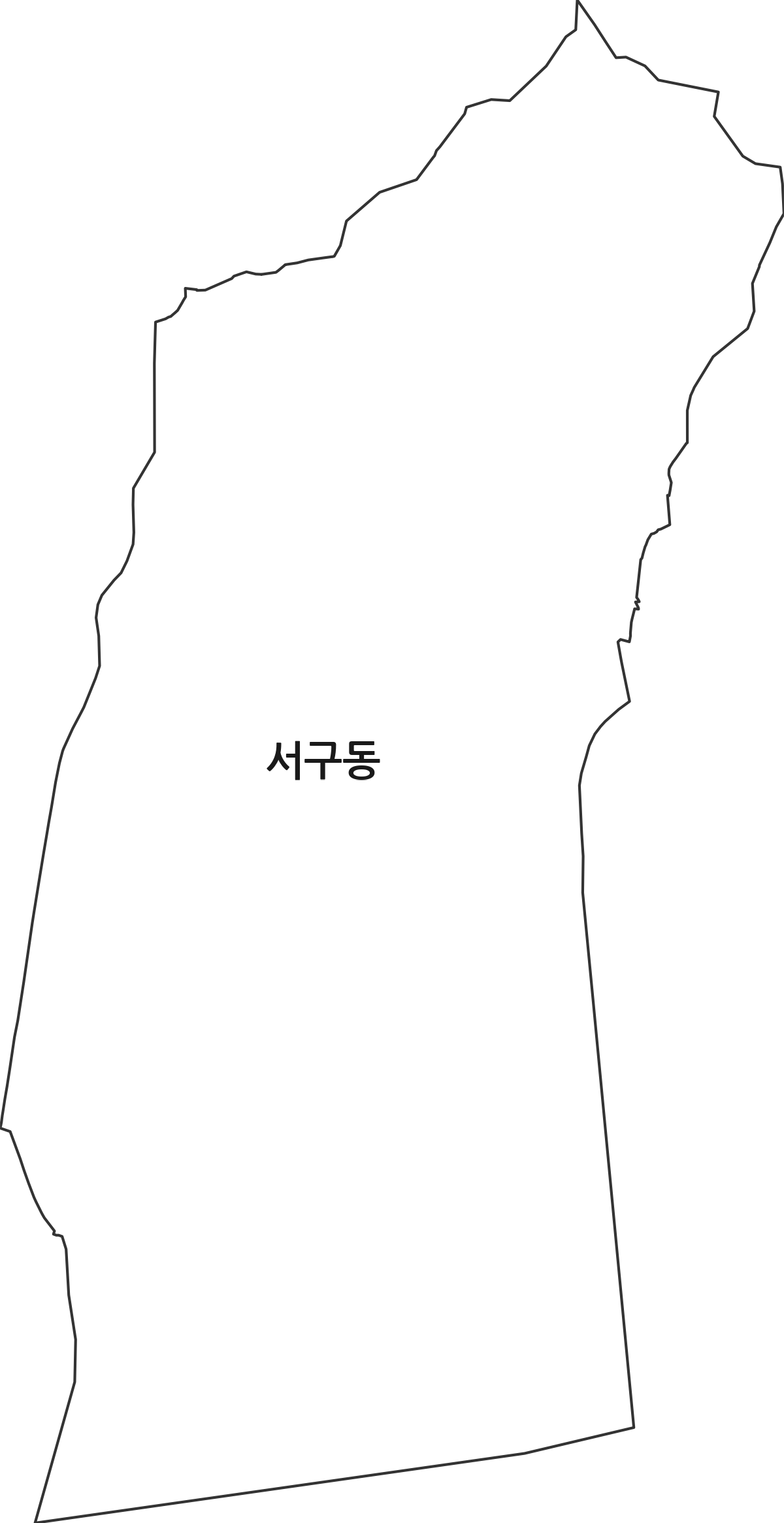 경상북도 안동시 서구동 행정동 행정구역 경계 지도