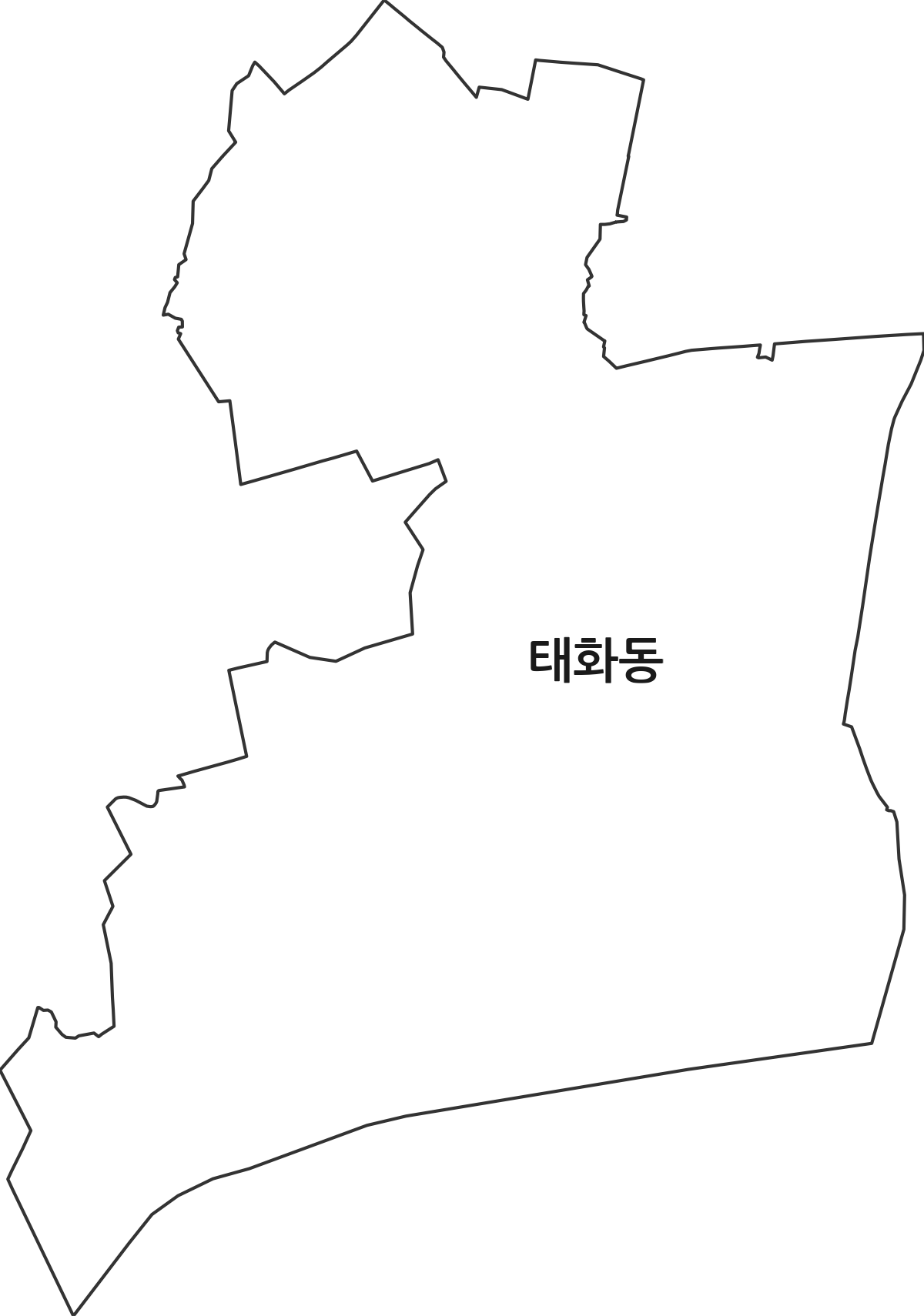 경상북도 안동시 태화동 행정동 행정구역 경계 지도