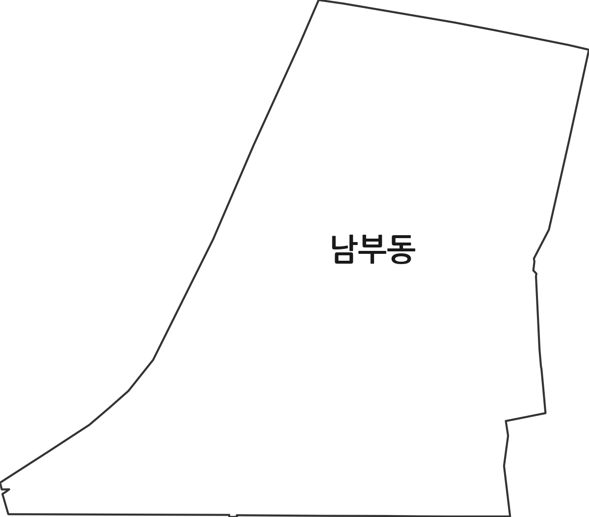 경상북도 안동시 남부동 법정동 행정구역 경계 지도