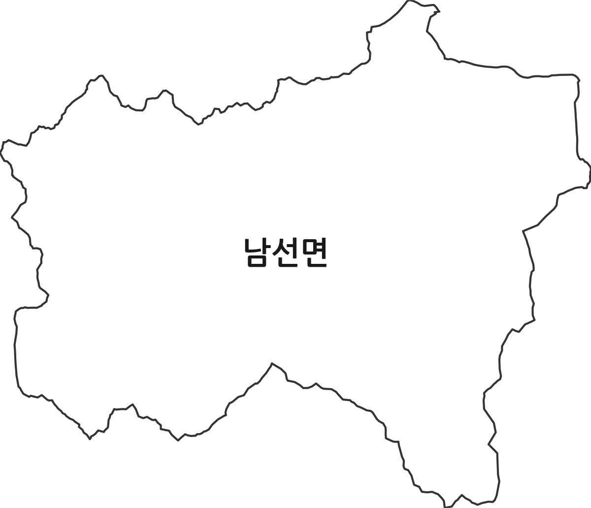 경상북도 안동시 남선면 법정동 행정구역 경계 지도
