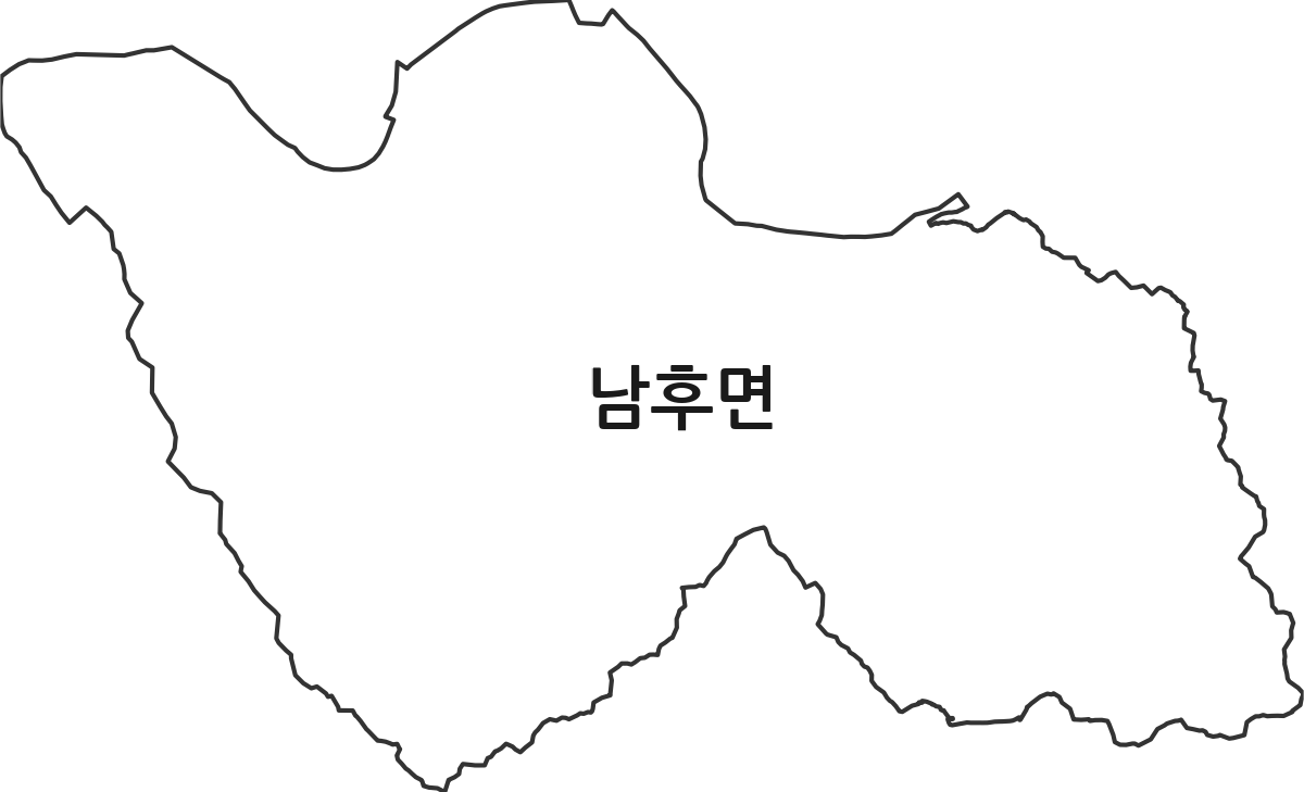 경상북도 안동시 남후면 법정동 행정구역 경계 지도