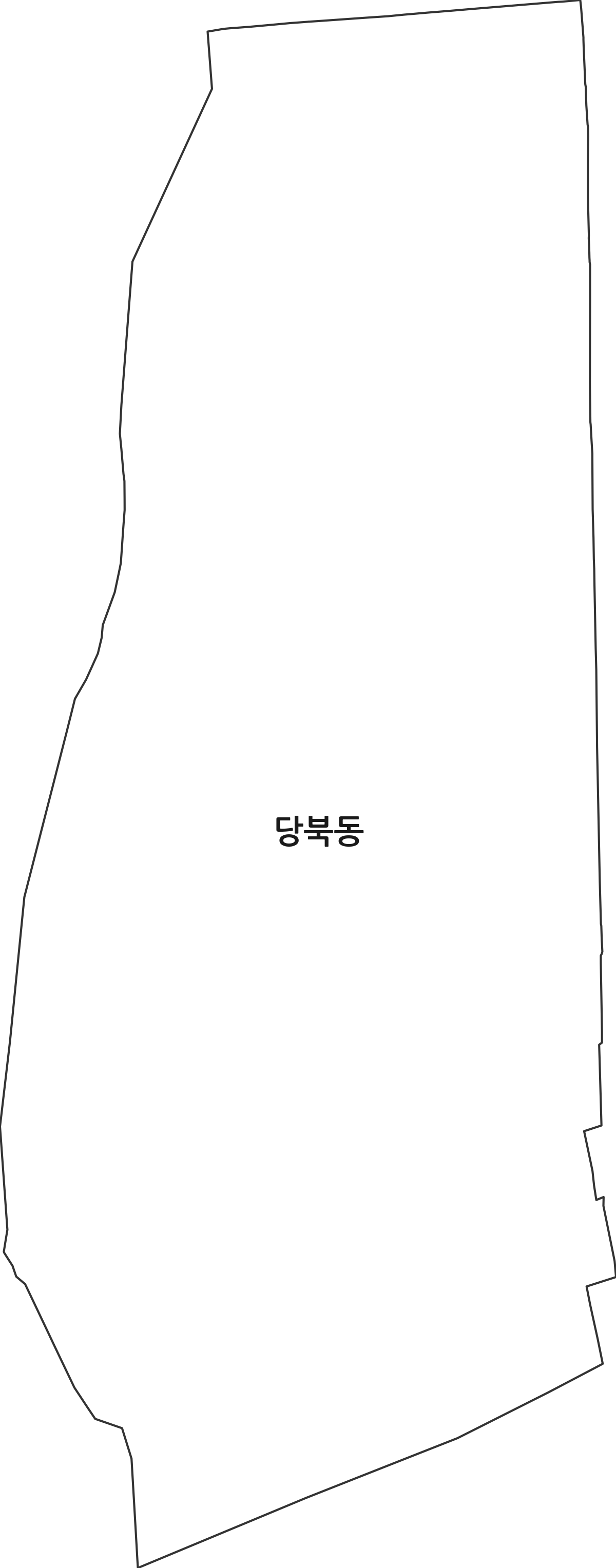 경상북도 안동시 당북동 법정동 행정구역 경계 지도