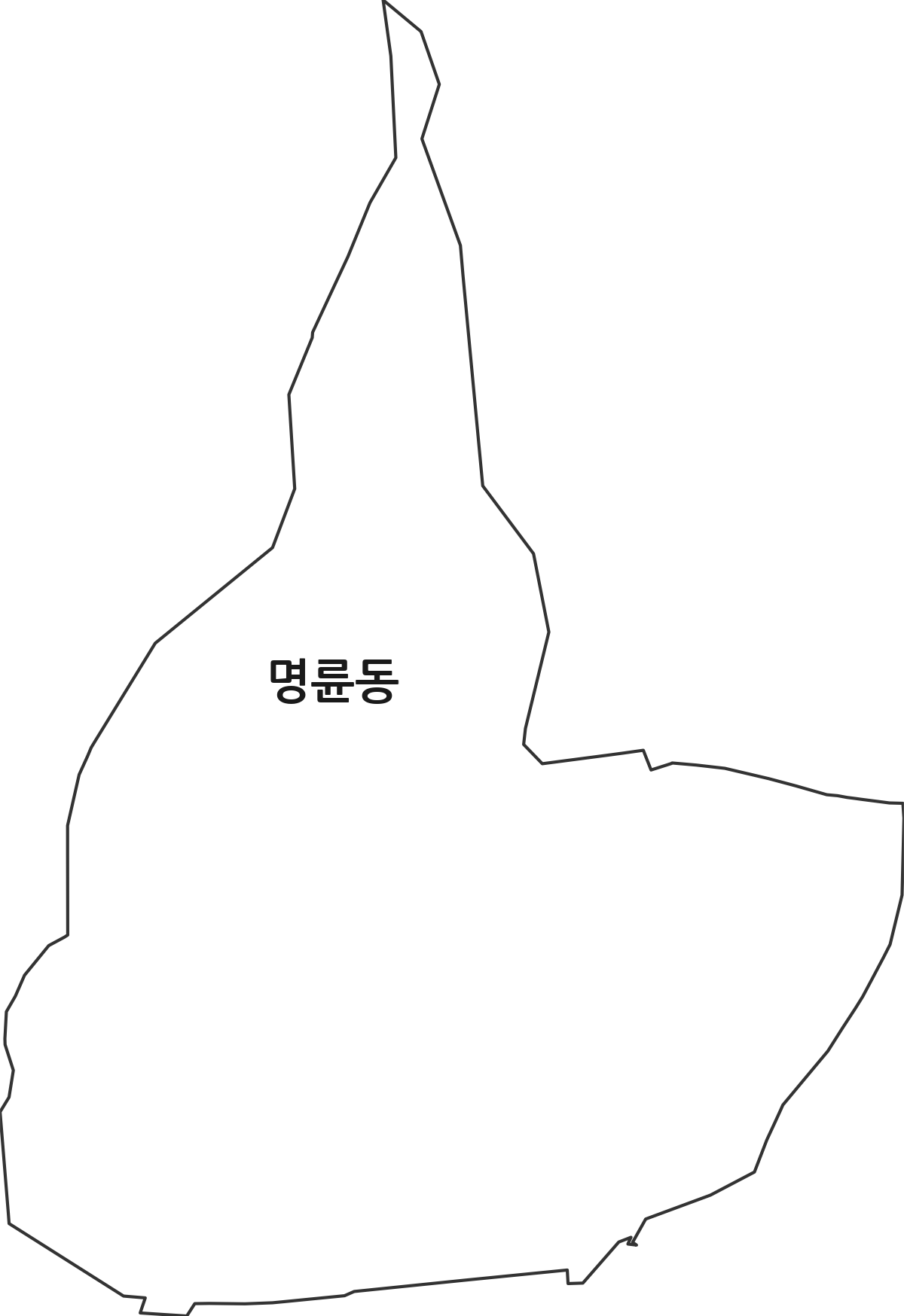 경상북도 안동시 명륜동 법정동 행정구역 경계 지도