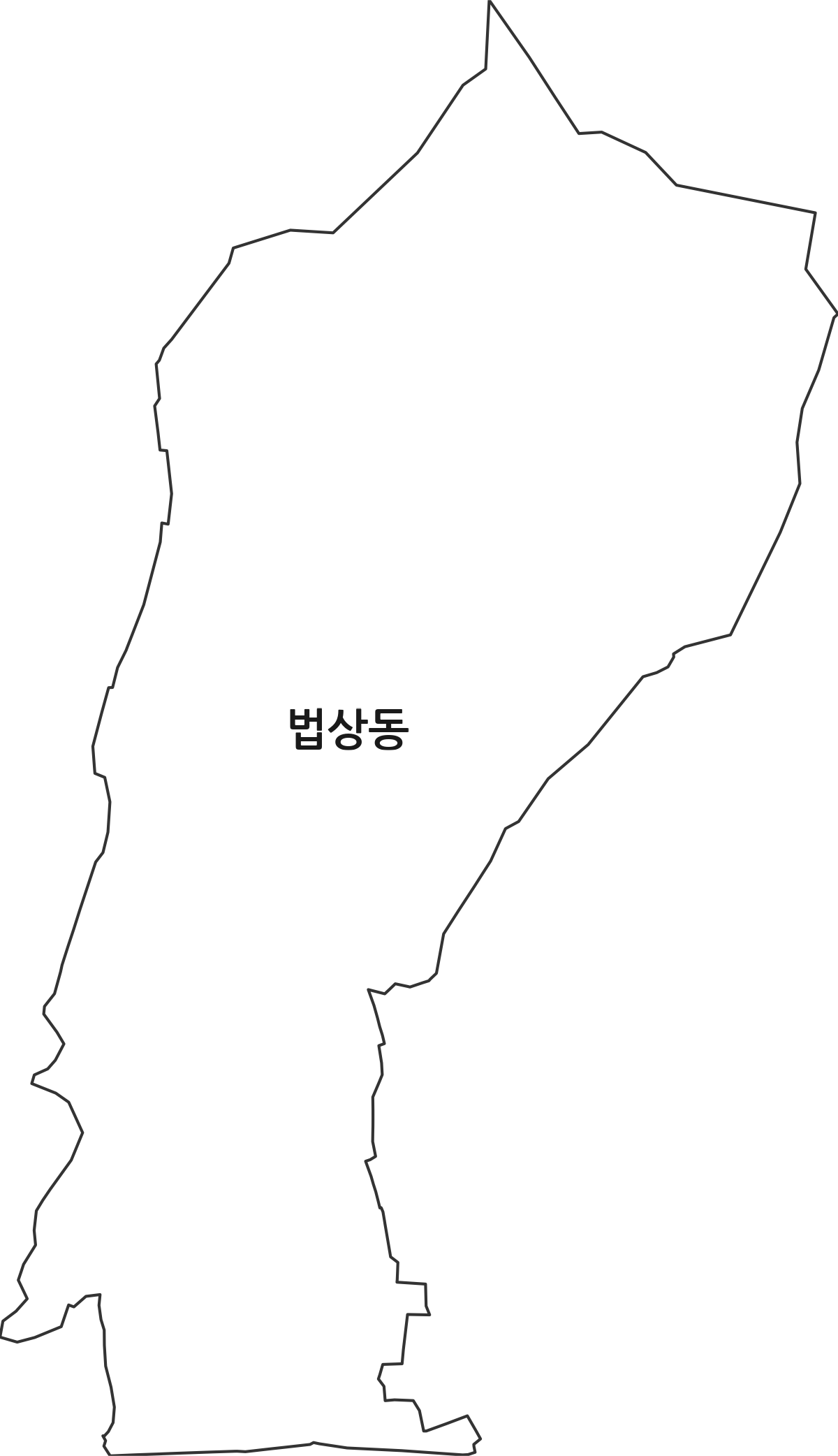 경상북도 안동시 법상동 법정동 행정구역 경계 지도