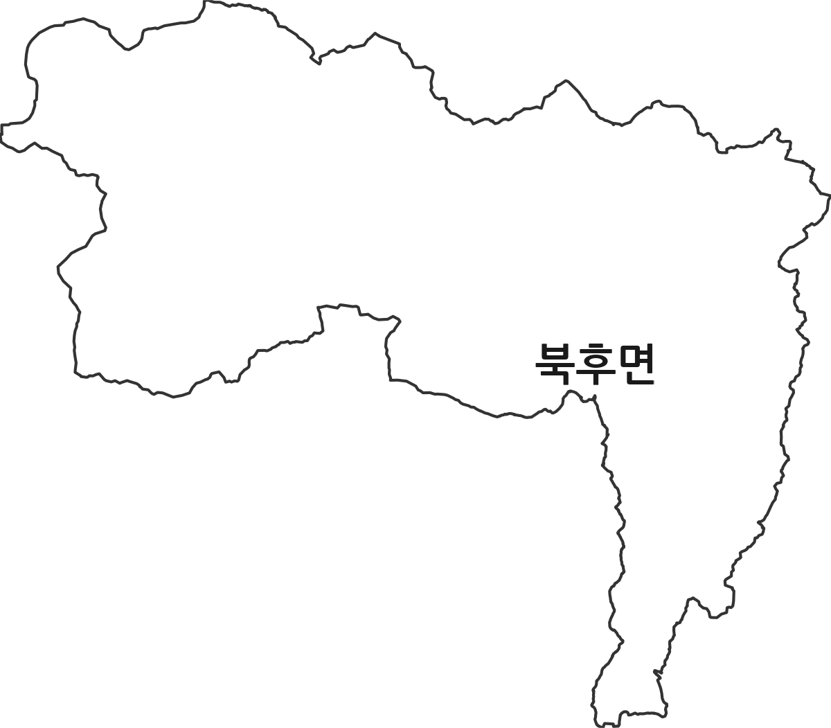 경상북도 안동시 북후면 법정동 행정구역 경계 지도