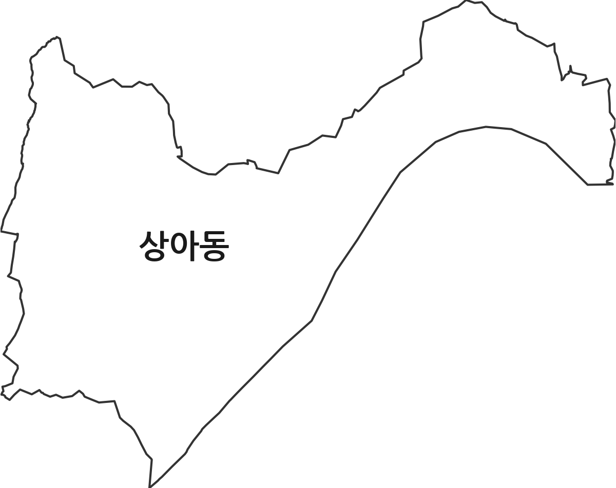 경상북도 안동시 상아동 법정동 행정구역 경계 지도