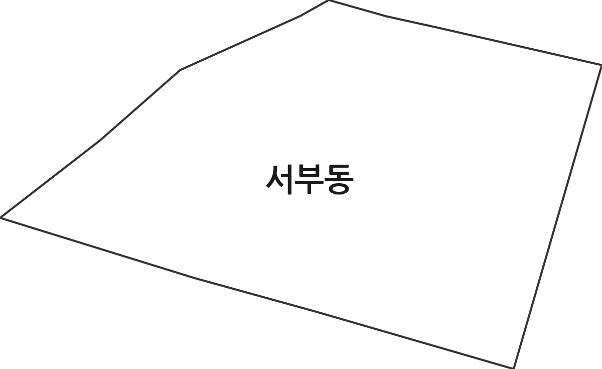 경상북도 안동시 서부동 법정동 행정구역 경계 지도