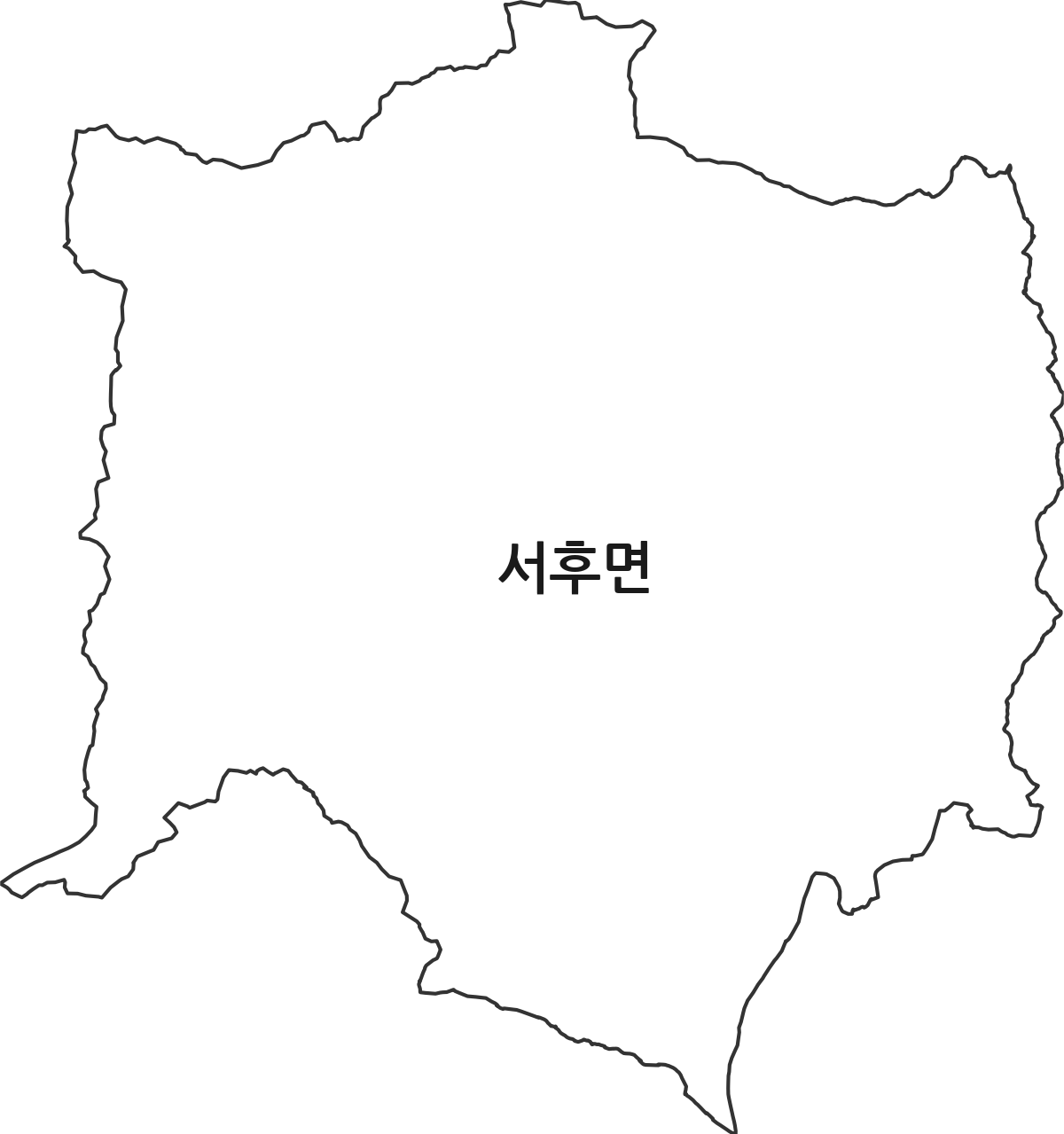 경상북도 안동시 서후면 법정동 행정구역 경계 지도