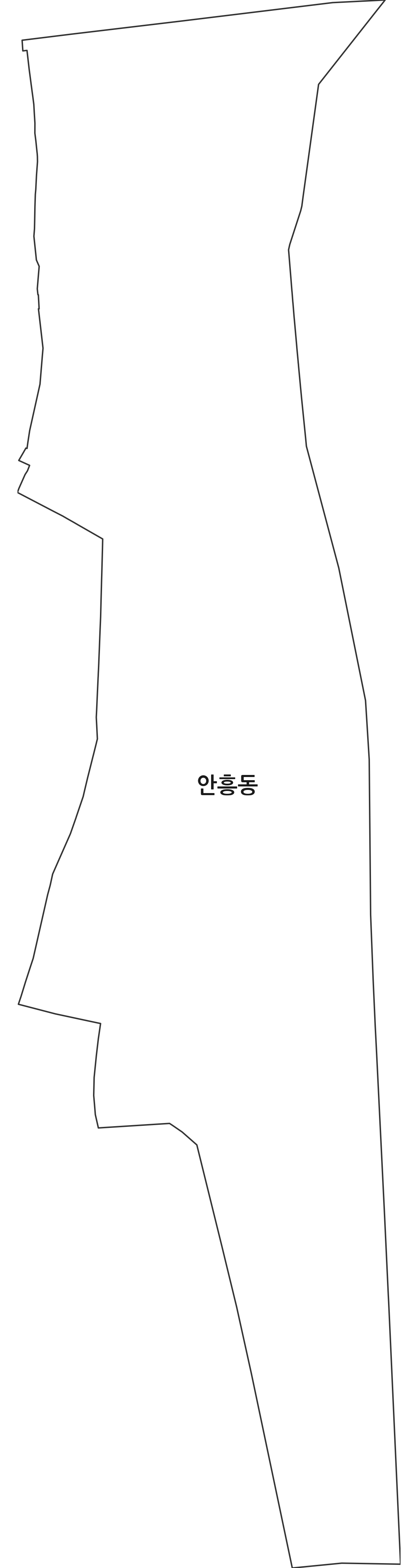 경상북도 안동시 안흥동 법정동 행정구역 경계 지도
