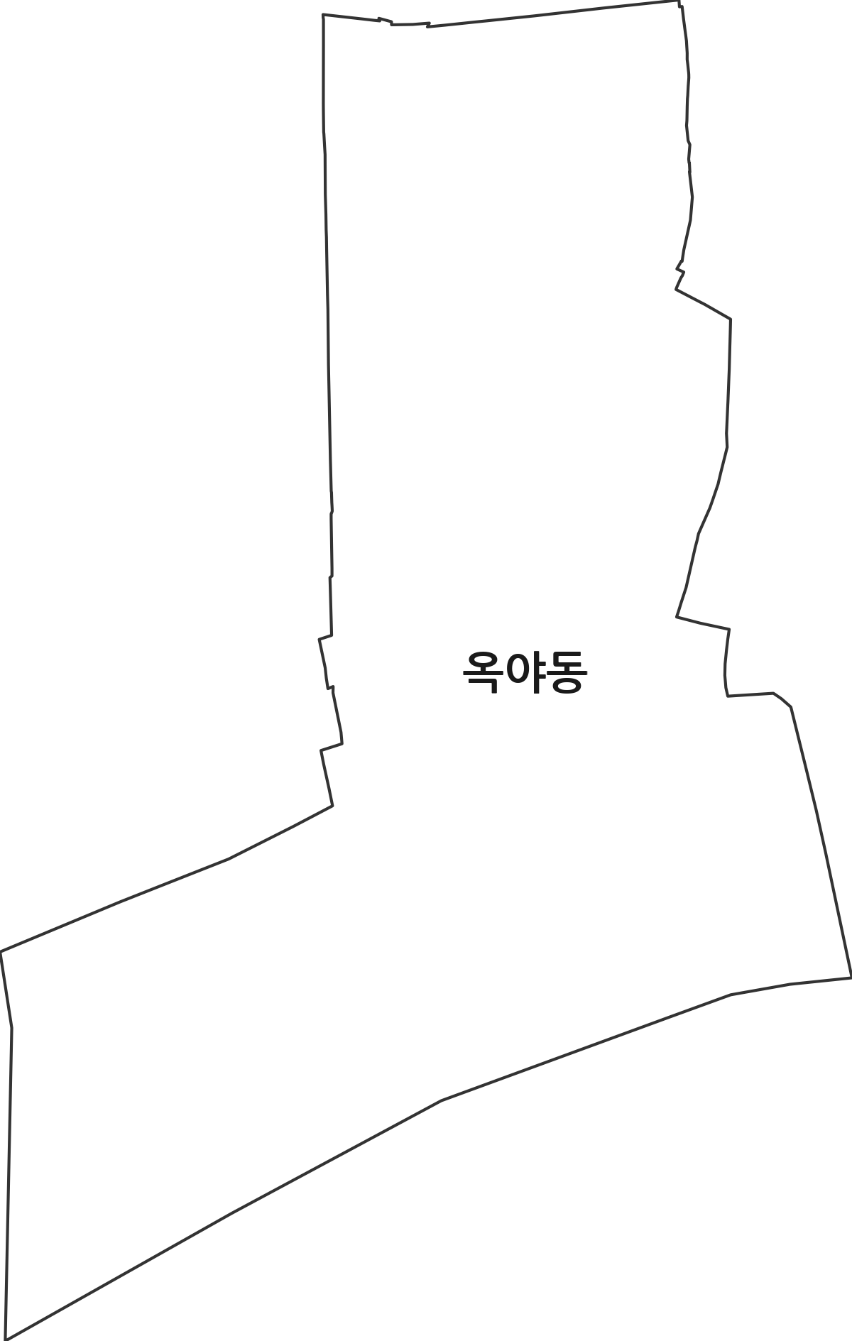 경상북도 안동시 옥야동 법정동 행정구역 경계 지도