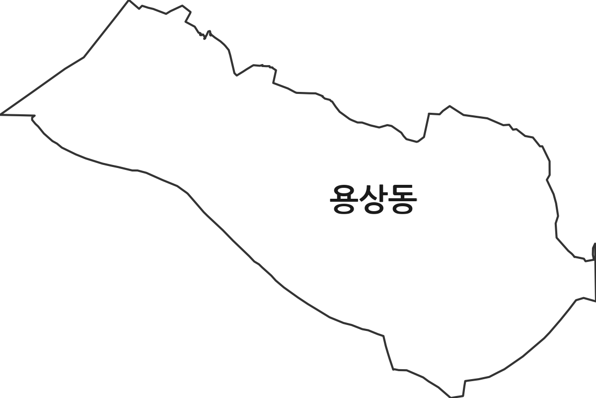 경상북도 안동시 용상동 법정동 행정구역 경계 지도