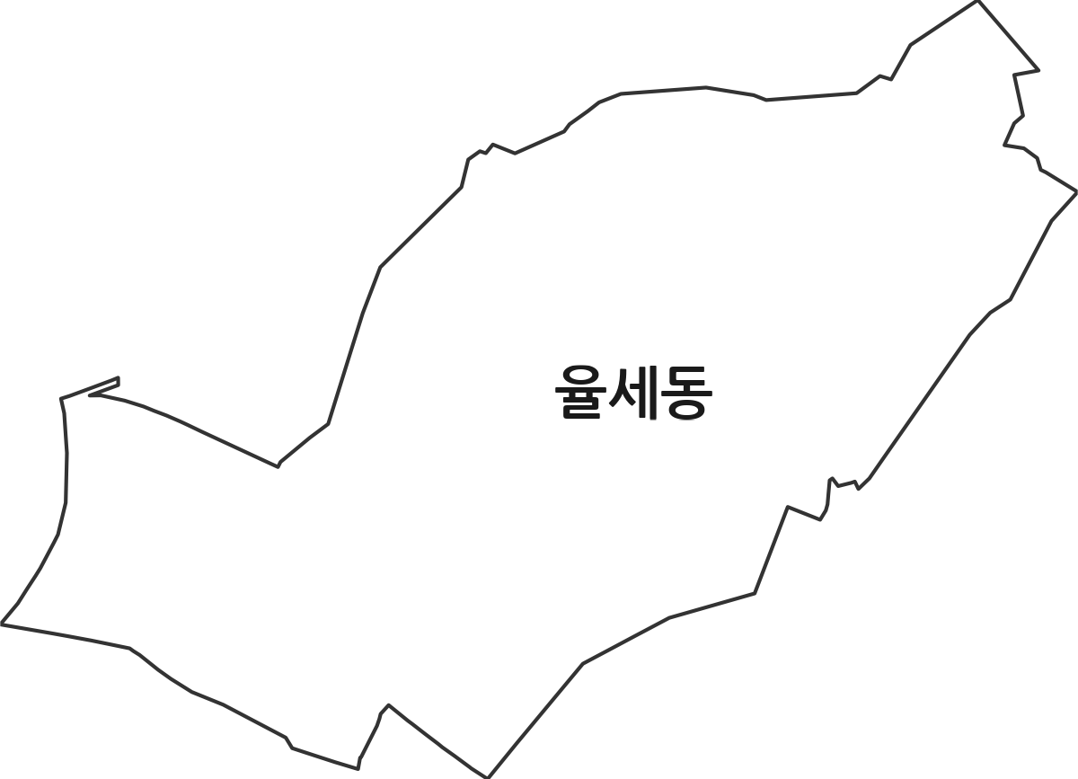 경상북도 안동시 율세동 법정동 행정구역 경계 지도