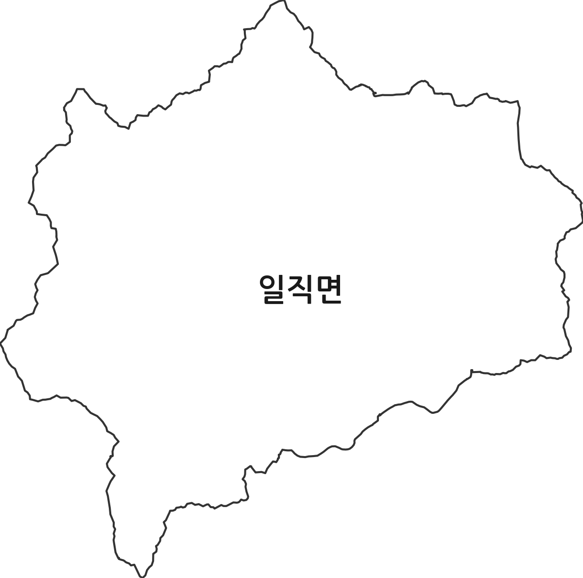 경상북도 안동시 일직면 법정동 행정구역 경계 지도
