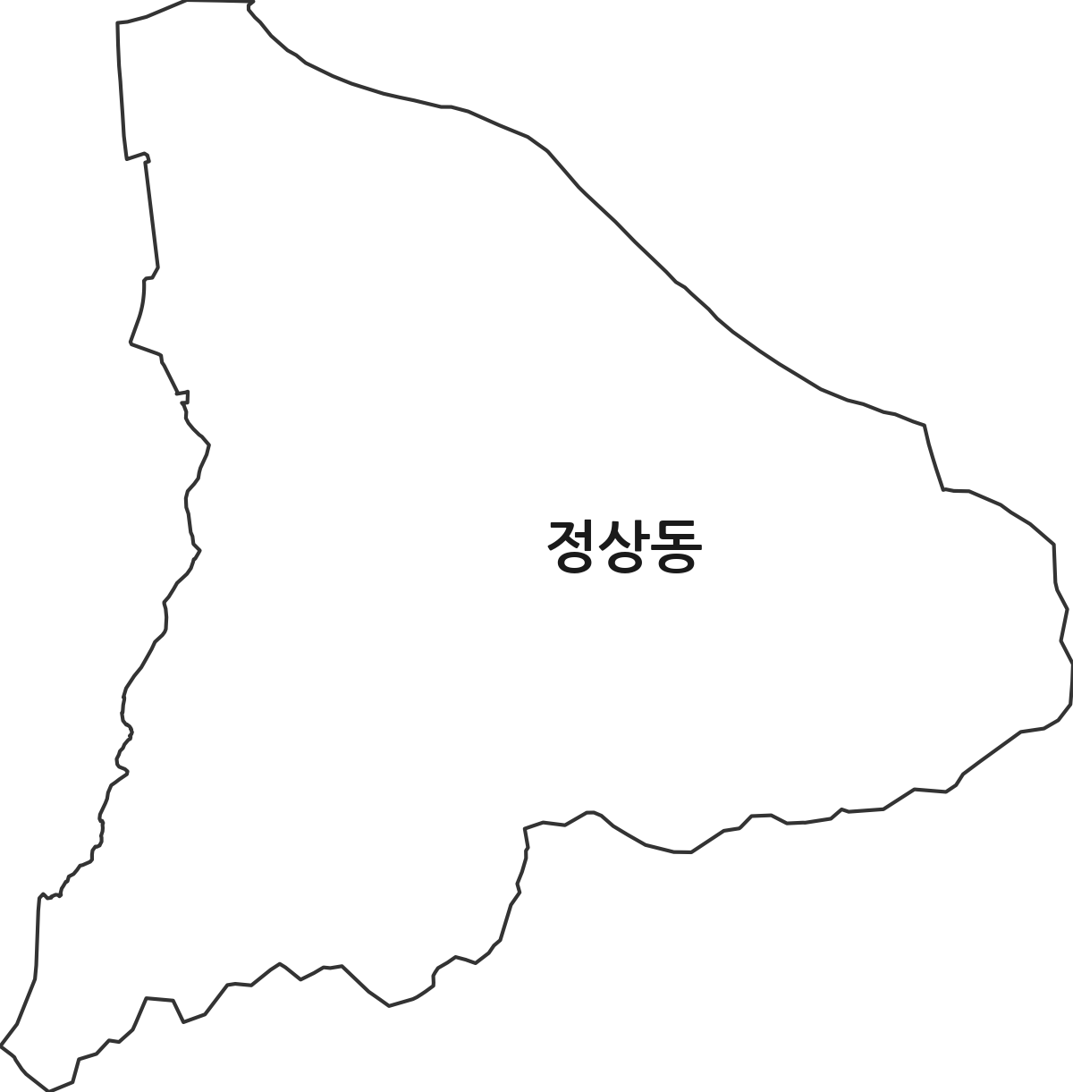 경상북도 안동시 정상동 법정동 행정구역 경계 지도