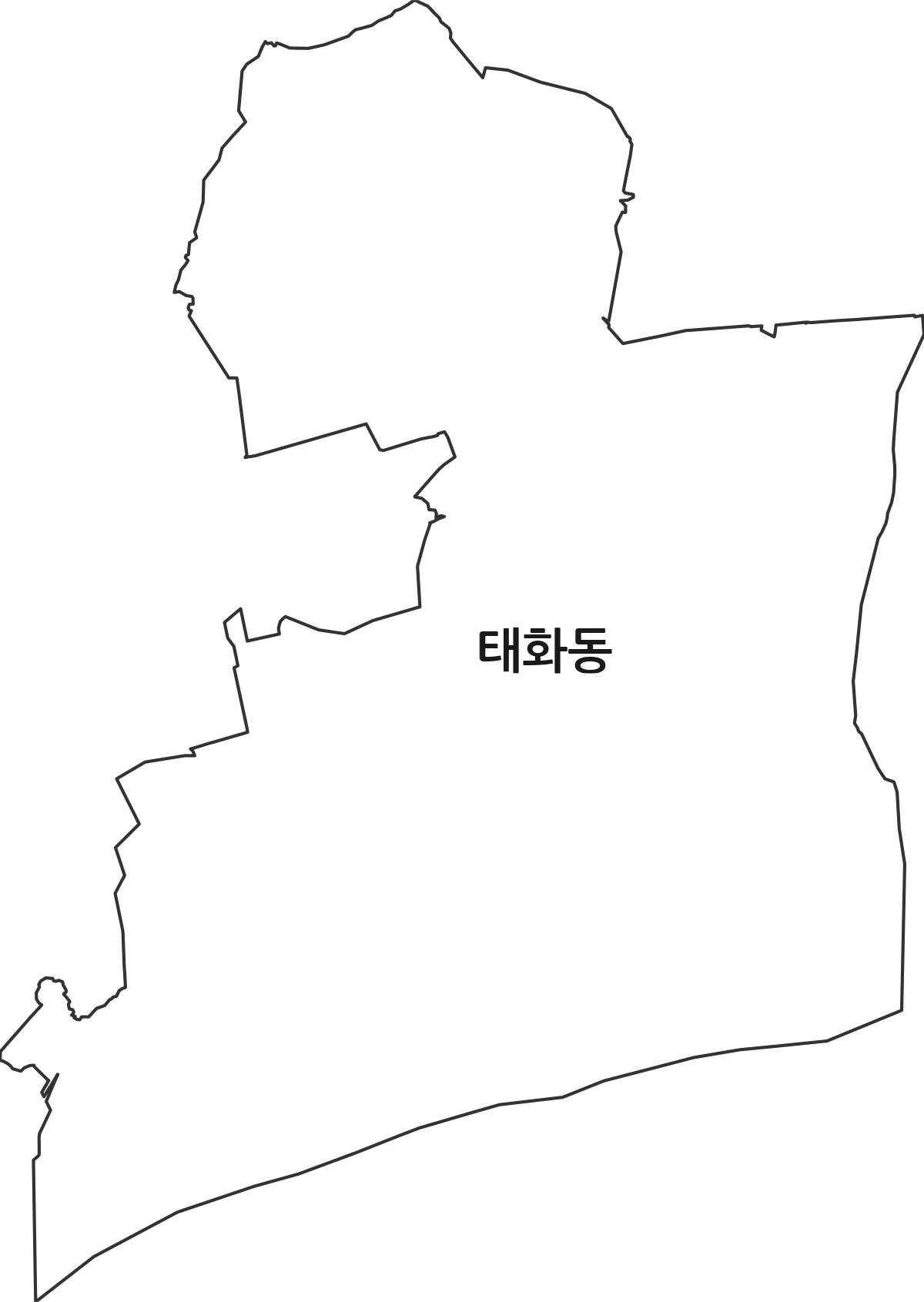 경상북도 안동시 태화동 법정동 행정구역 경계 지도