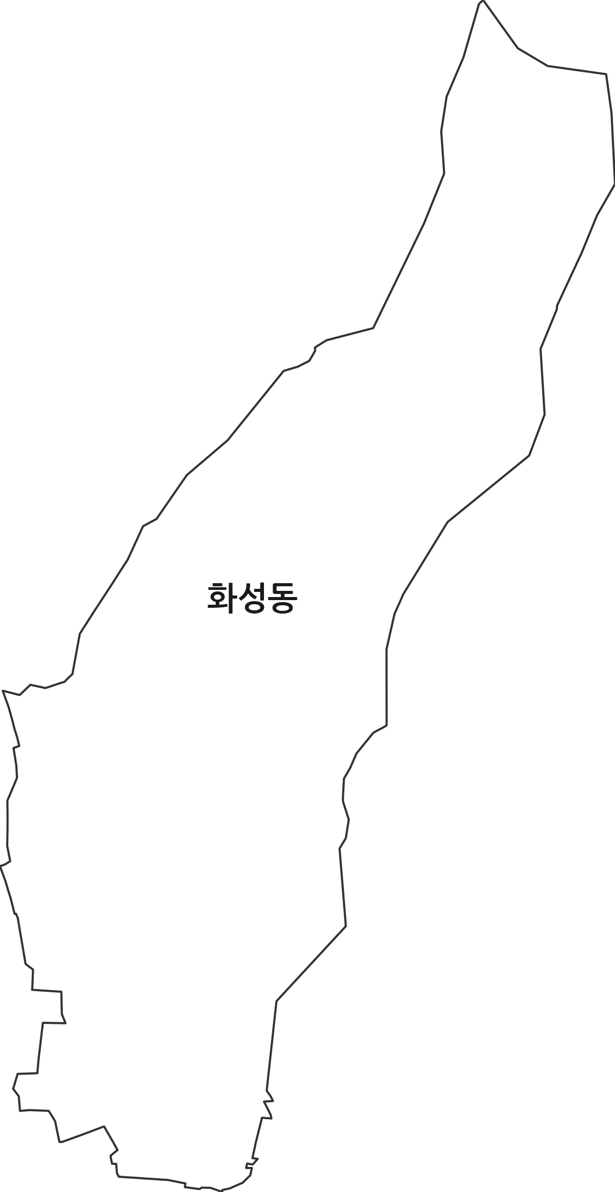 경상북도 안동시 화성동 법정동 행정구역 경계 지도