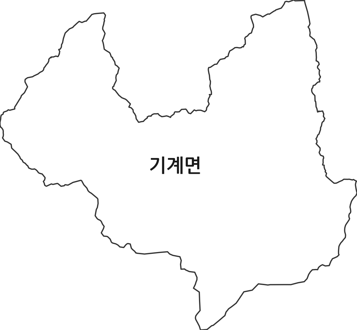 경상북도 포항시 북구 기계면 행정동 행정구역 경계 지도