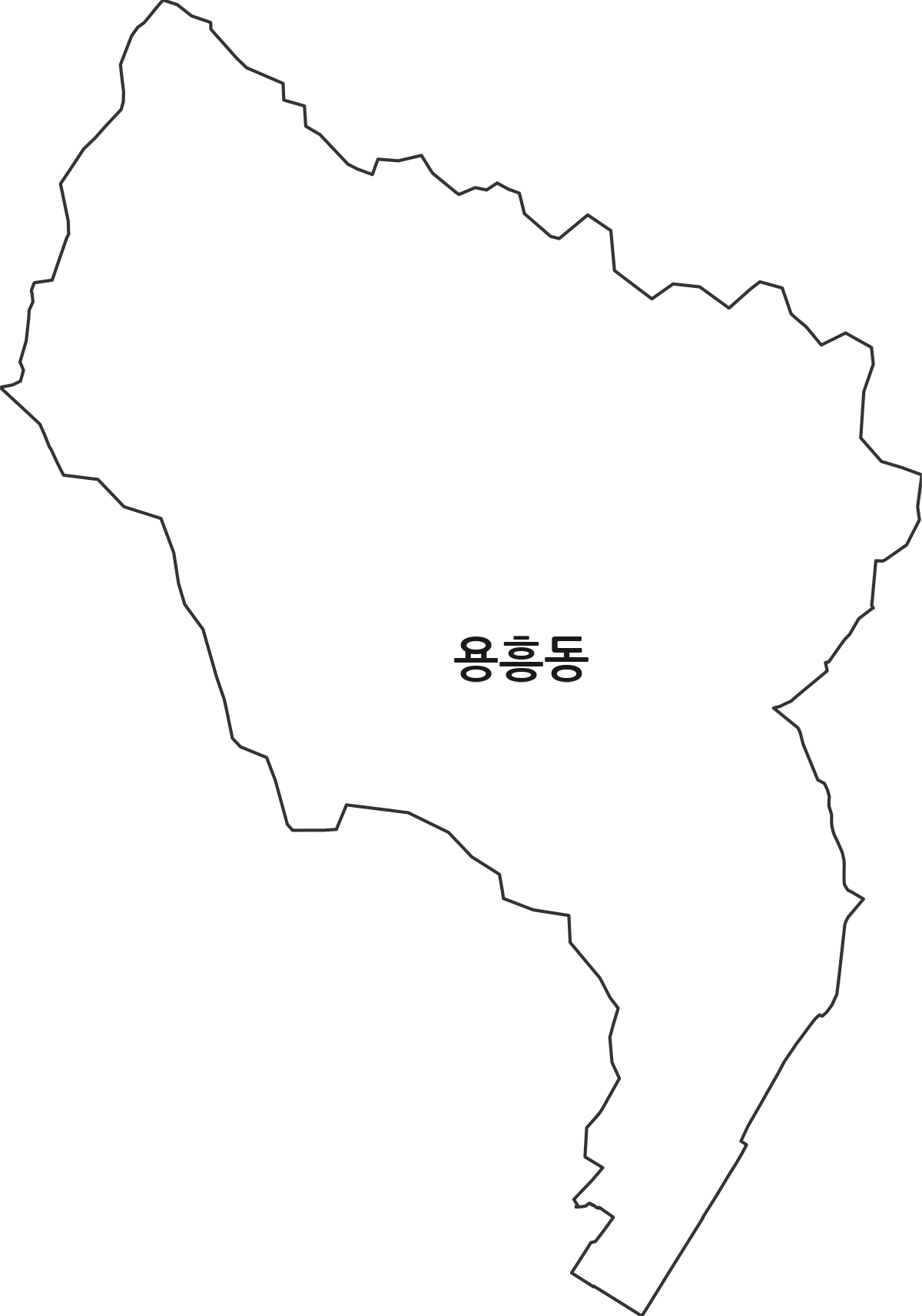 경상북도 포항시 북구 용흥동 행정동 행정구역 경계 지도