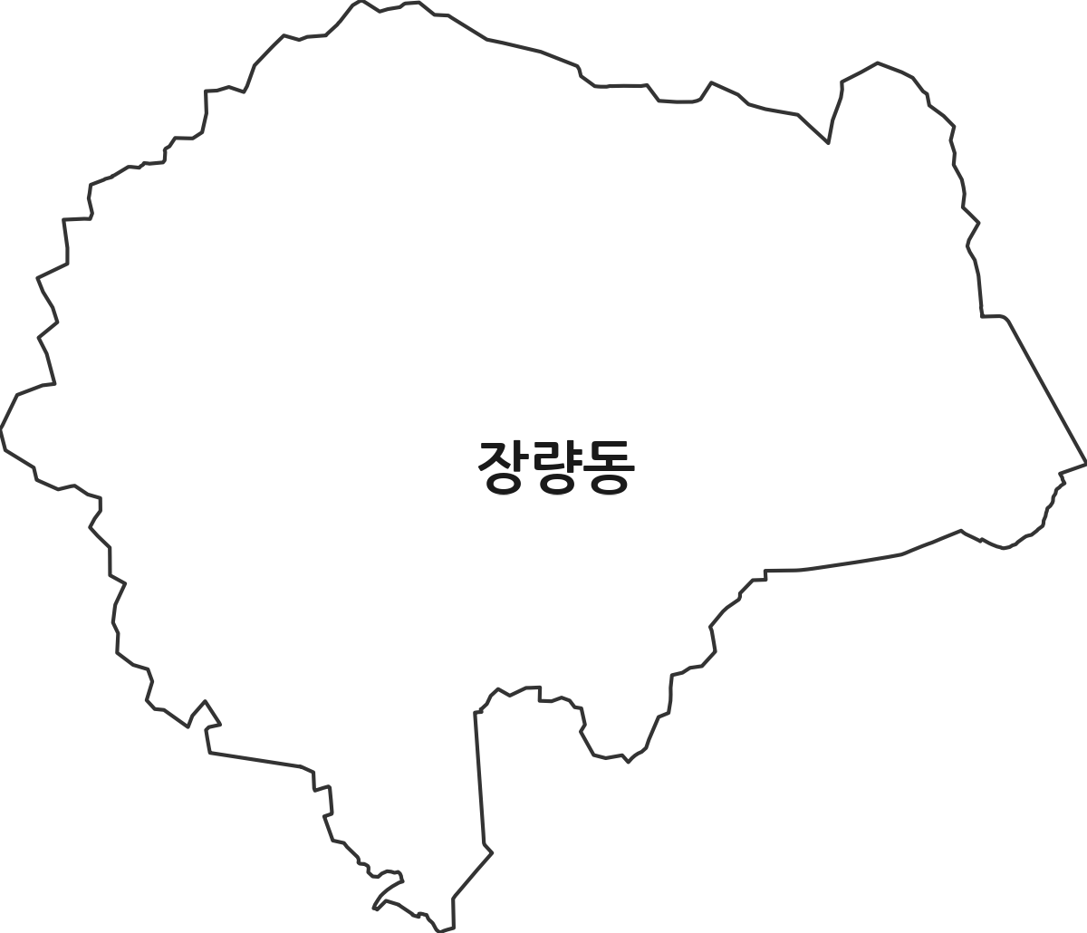 경상북도 포항시 북구 장량동 행정동 행정구역 경계 지도