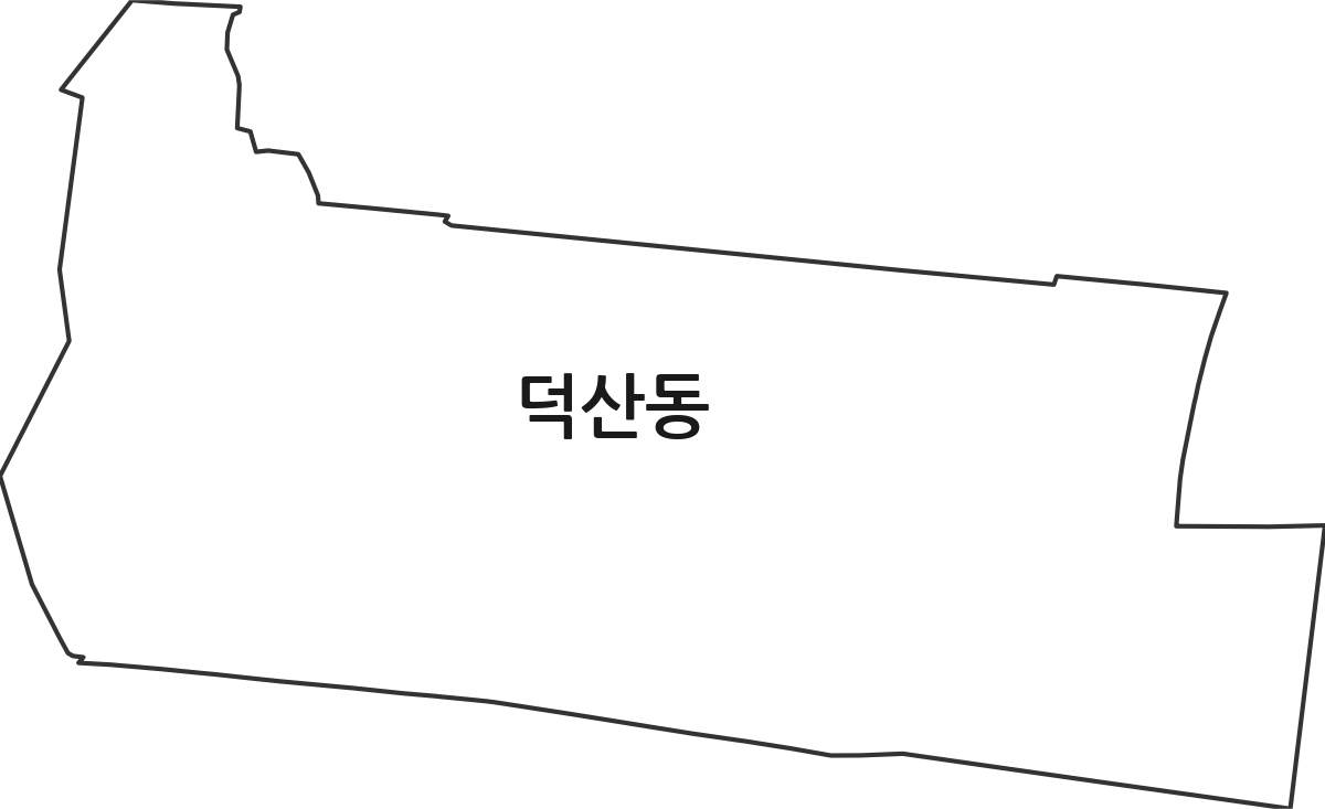 경상북도 포항시 북구 덕산동 법정동 행정구역 경계 지도