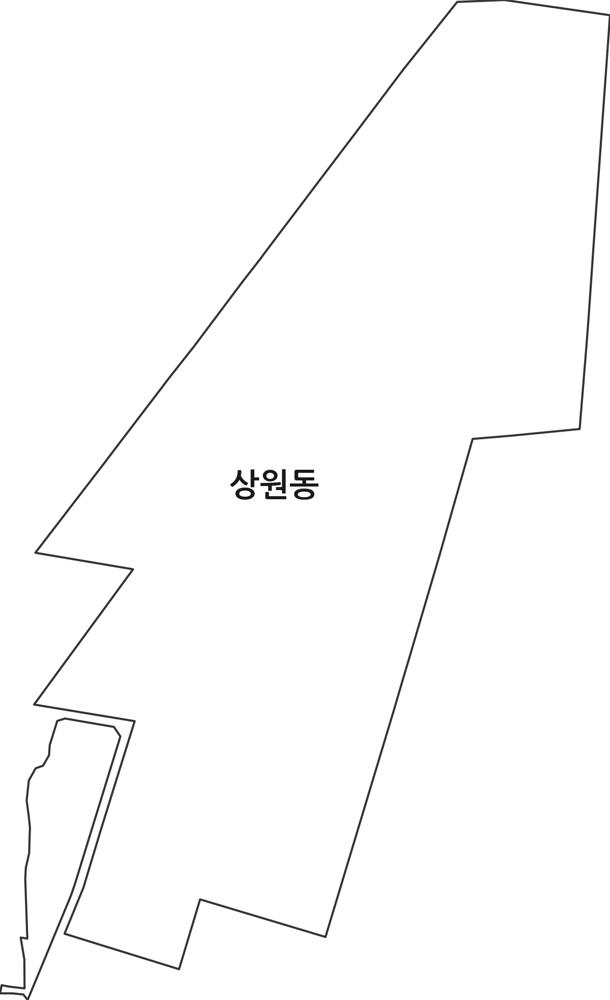 경상북도 포항시 북구 상원동 법정동 행정구역 경계 지도