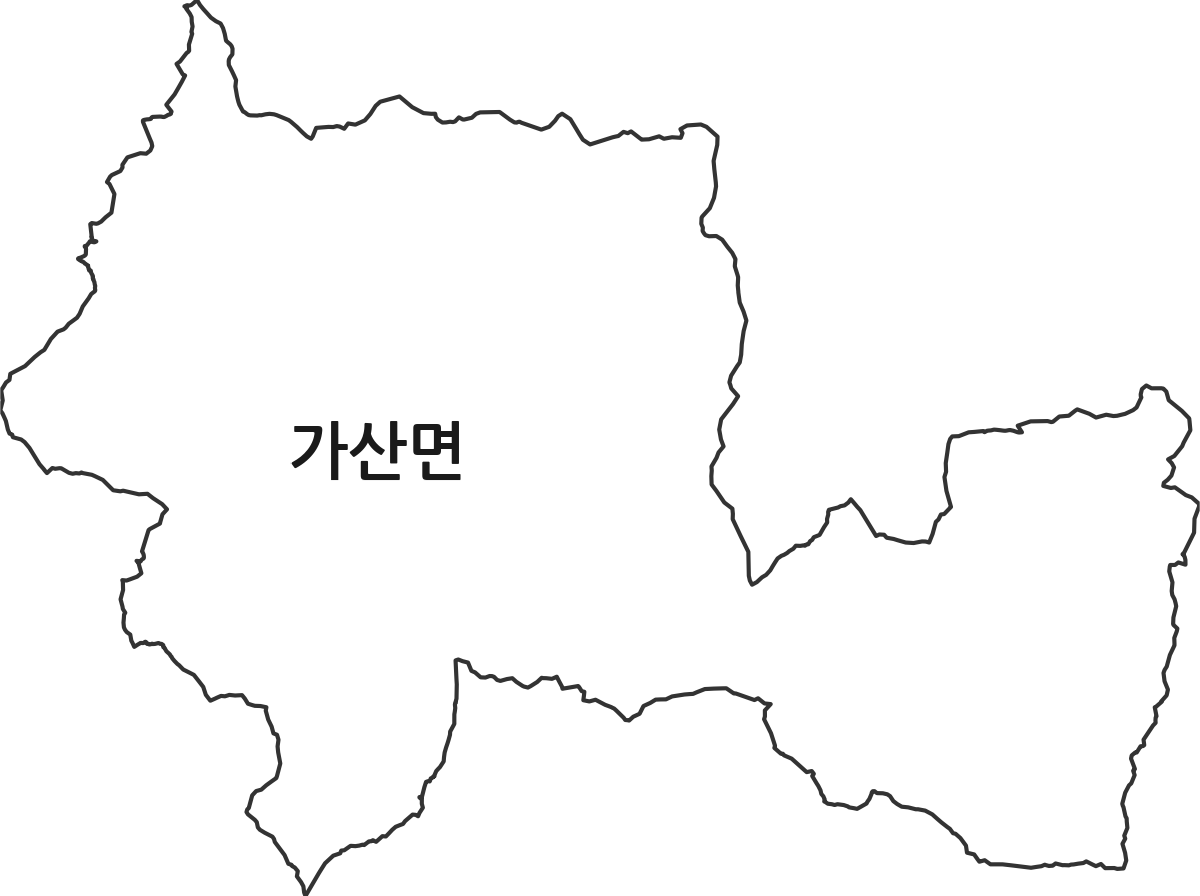 경상북도 칠곡군 가산면 행정동 행정구역 경계 지도