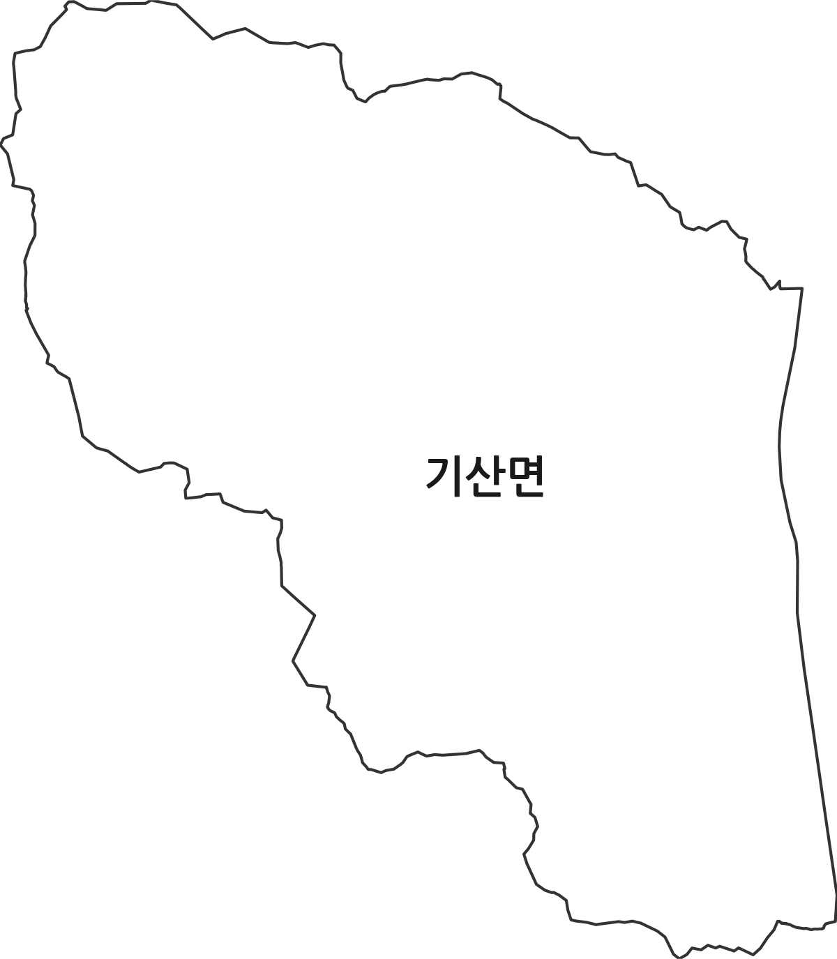 경상북도 칠곡군 기산면 행정동 행정구역 경계 지도