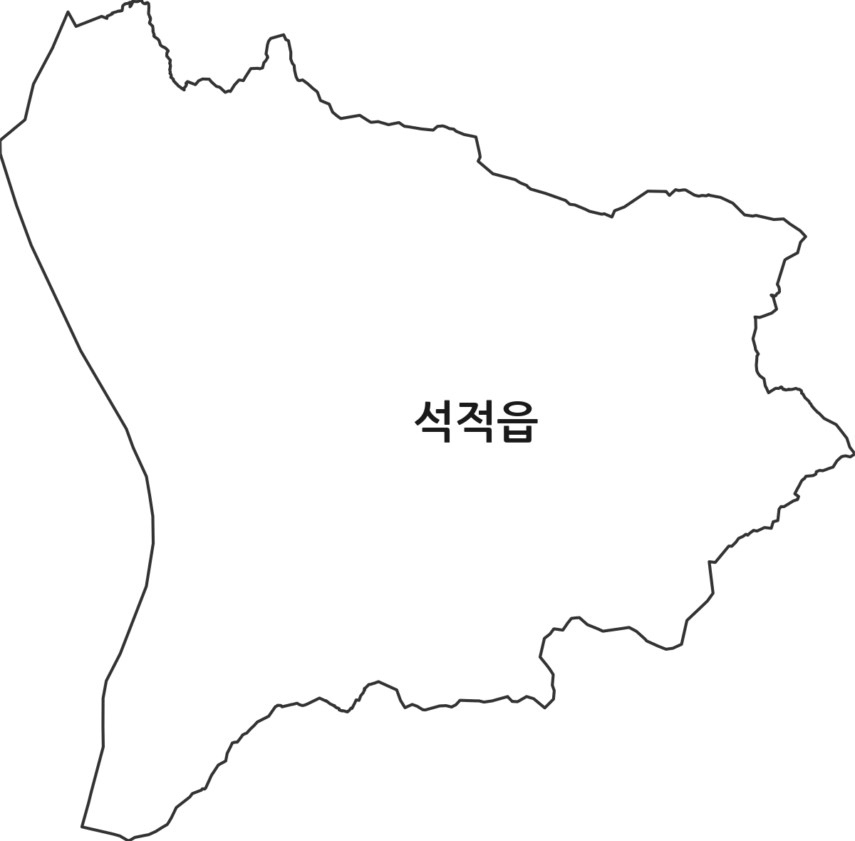 경상북도 칠곡군 석적읍 행정동 행정구역 경계 지도