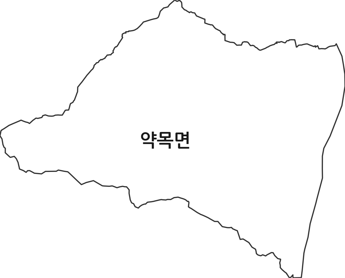 경상북도 칠곡군 약목면 행정동 행정구역 경계 지도