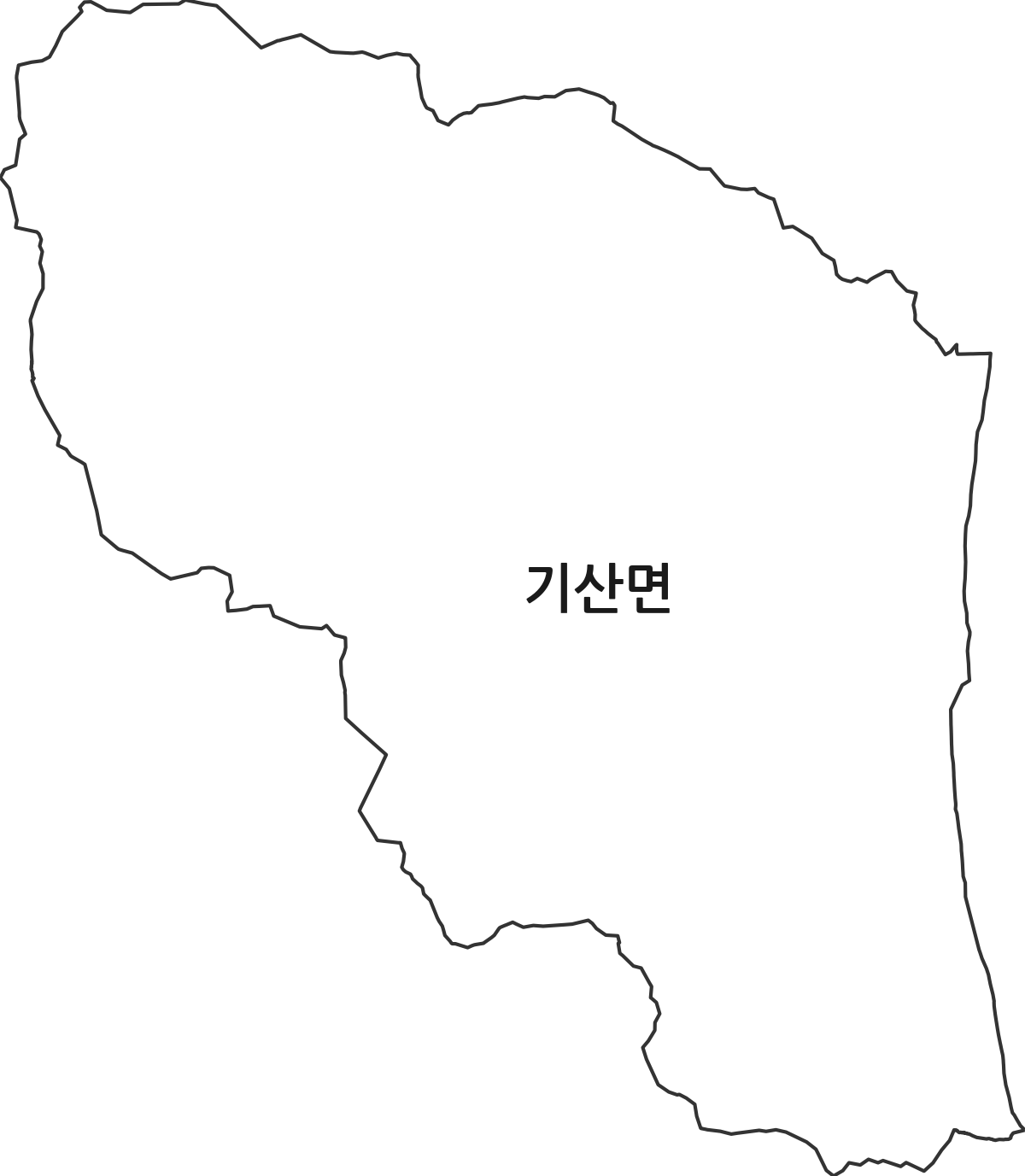 경상북도 칠곡군 기산면 법정동 행정구역 경계 지도