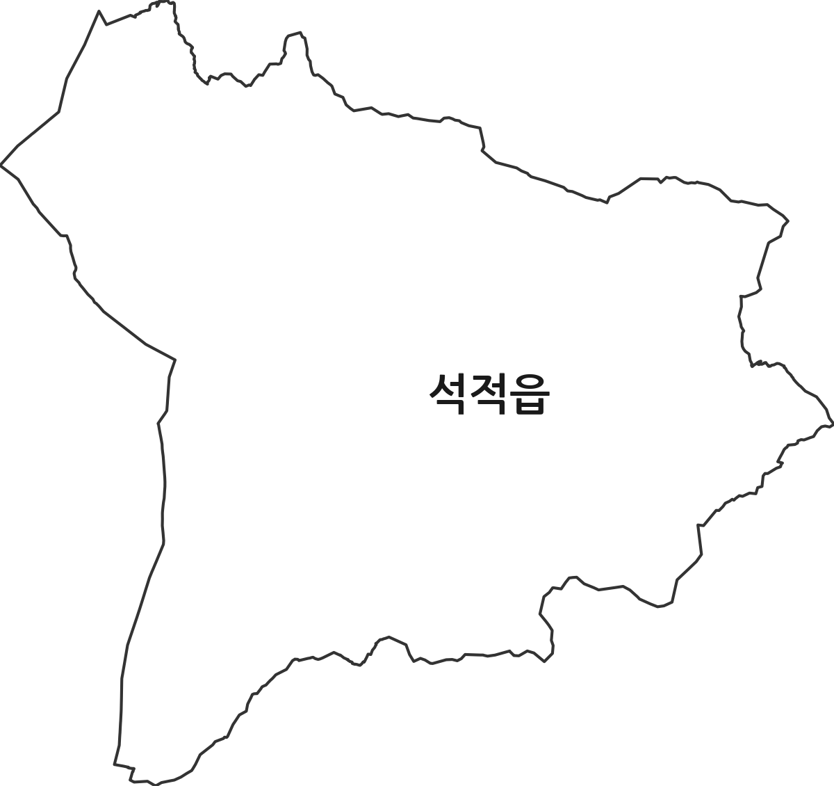 경상북도 칠곡군 석적읍 법정동 행정구역 경계 지도