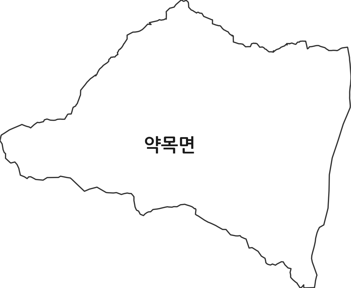 경상북도 칠곡군 약목면 법정동 행정구역 경계 지도
