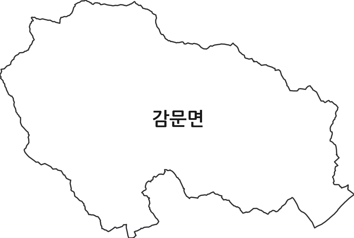 경상북도 김천시 감문면 행정동 행정구역 경계 지도