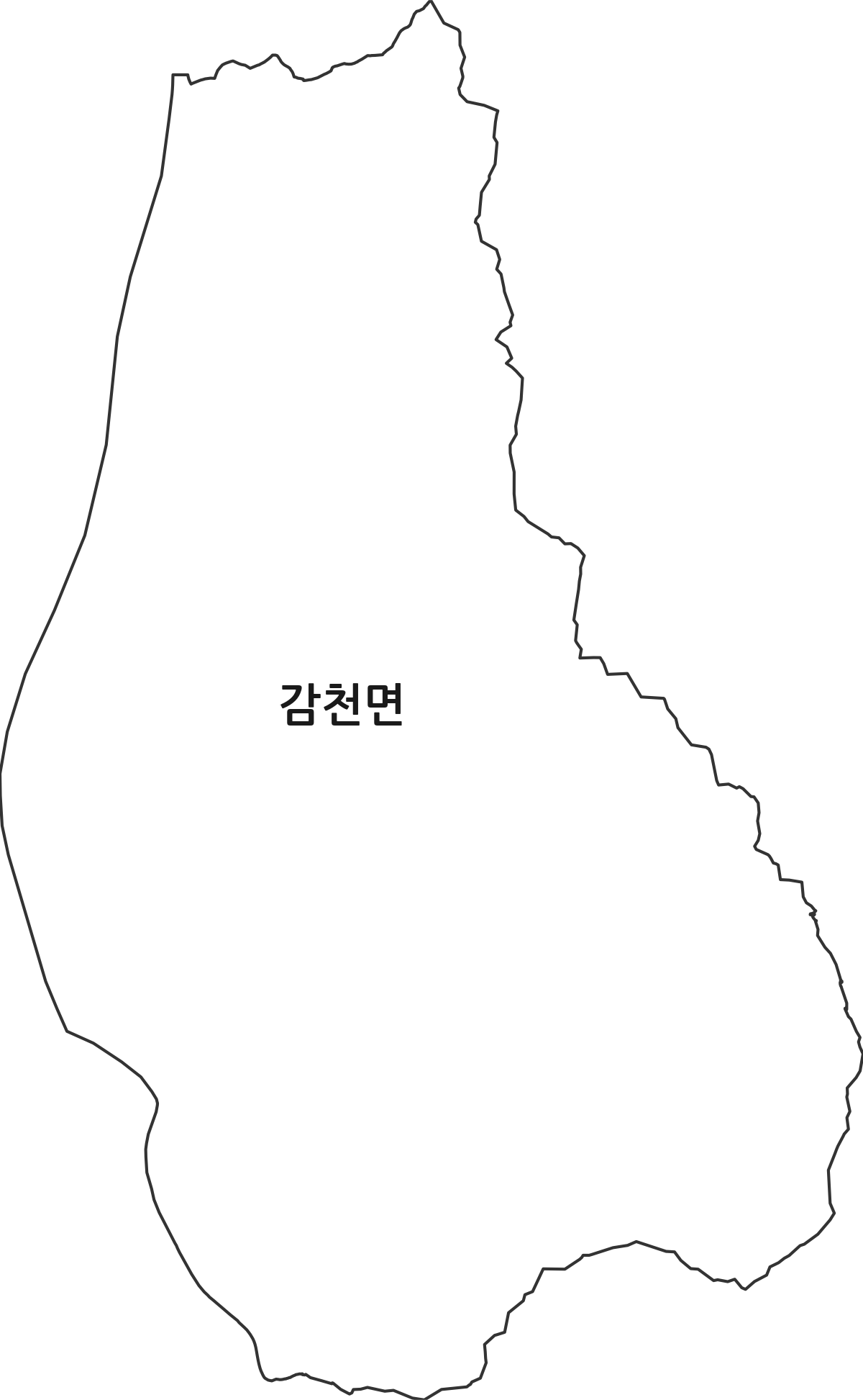 경상북도 김천시 감천면 행정동 행정구역 경계 지도