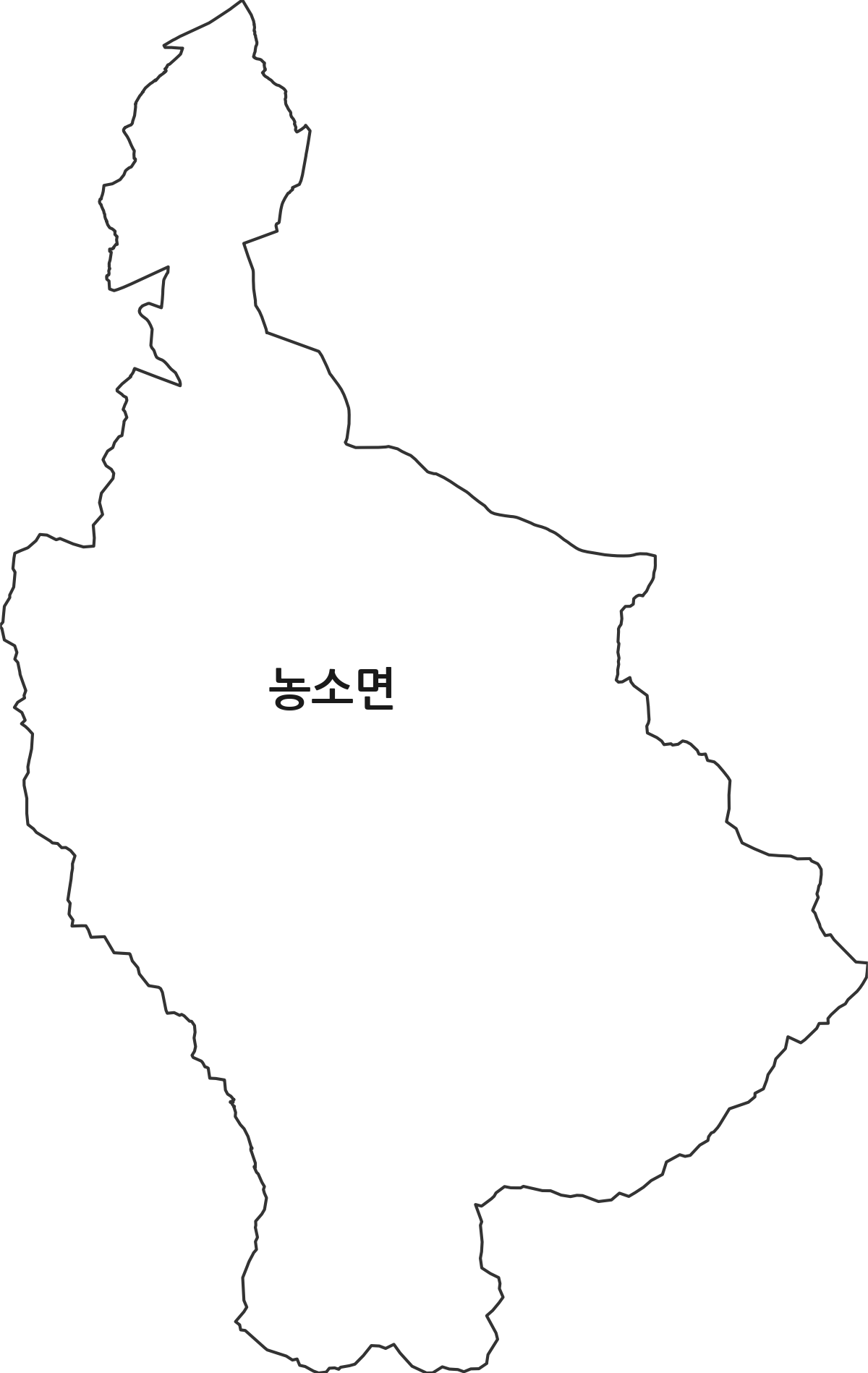 경상북도 김천시 농소면 행정동 행정구역 경계 지도