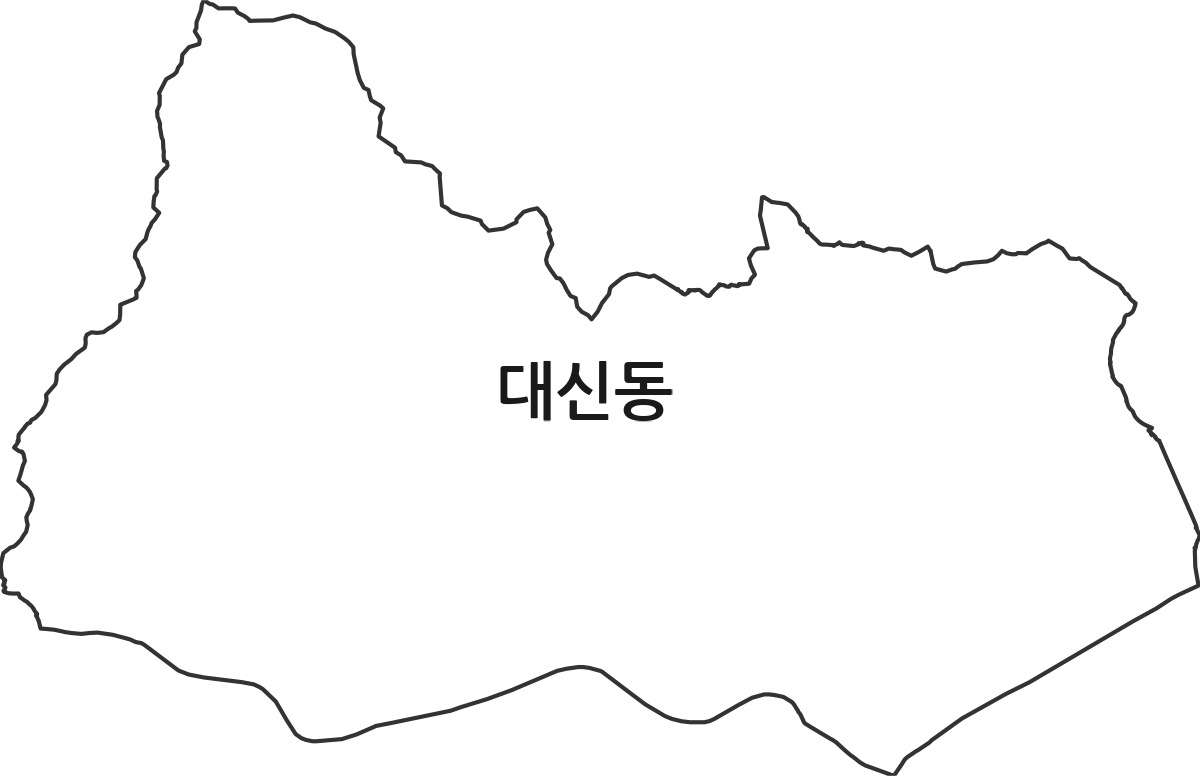 경상북도 김천시 대신동 행정동 행정구역 경계 지도