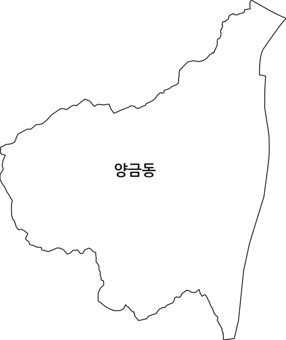 경상북도 김천시 양금동 행정동 행정구역 경계 지도