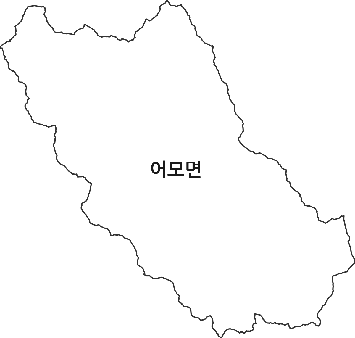 경상북도 김천시 어모면 행정동 행정구역 경계 지도