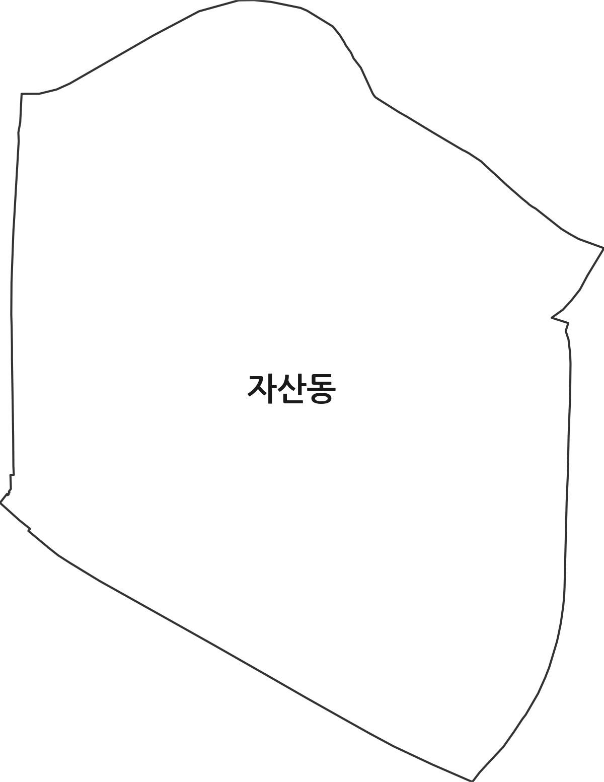 경상북도 김천시 자산동 행정동 행정구역 경계 지도