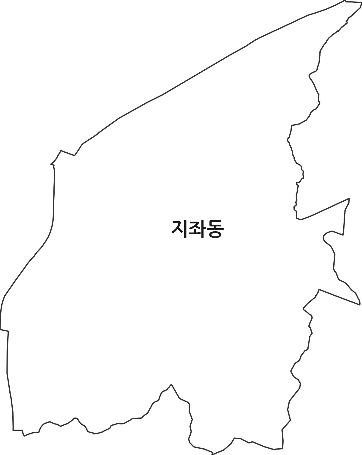 경상북도 김천시 지좌동 행정동 행정구역 경계 지도