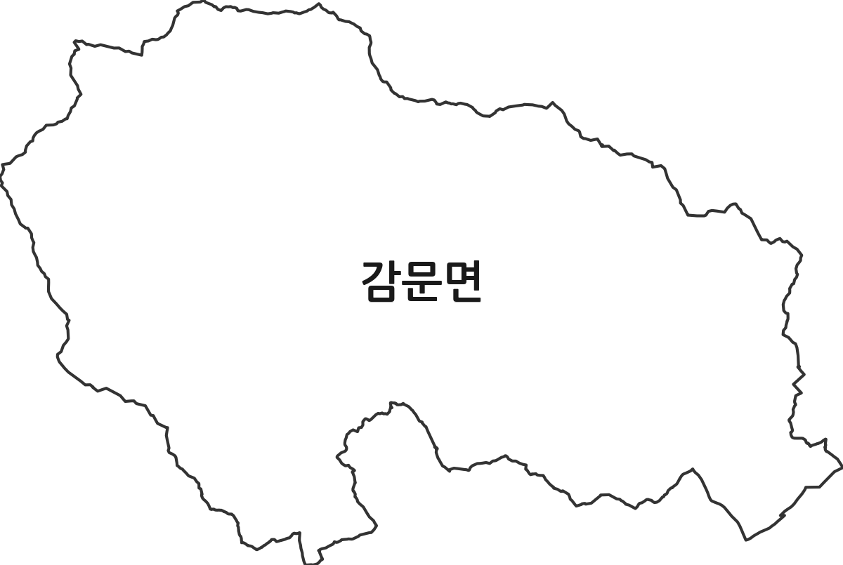 경상북도 김천시 감문면 법정동 행정구역 경계 지도