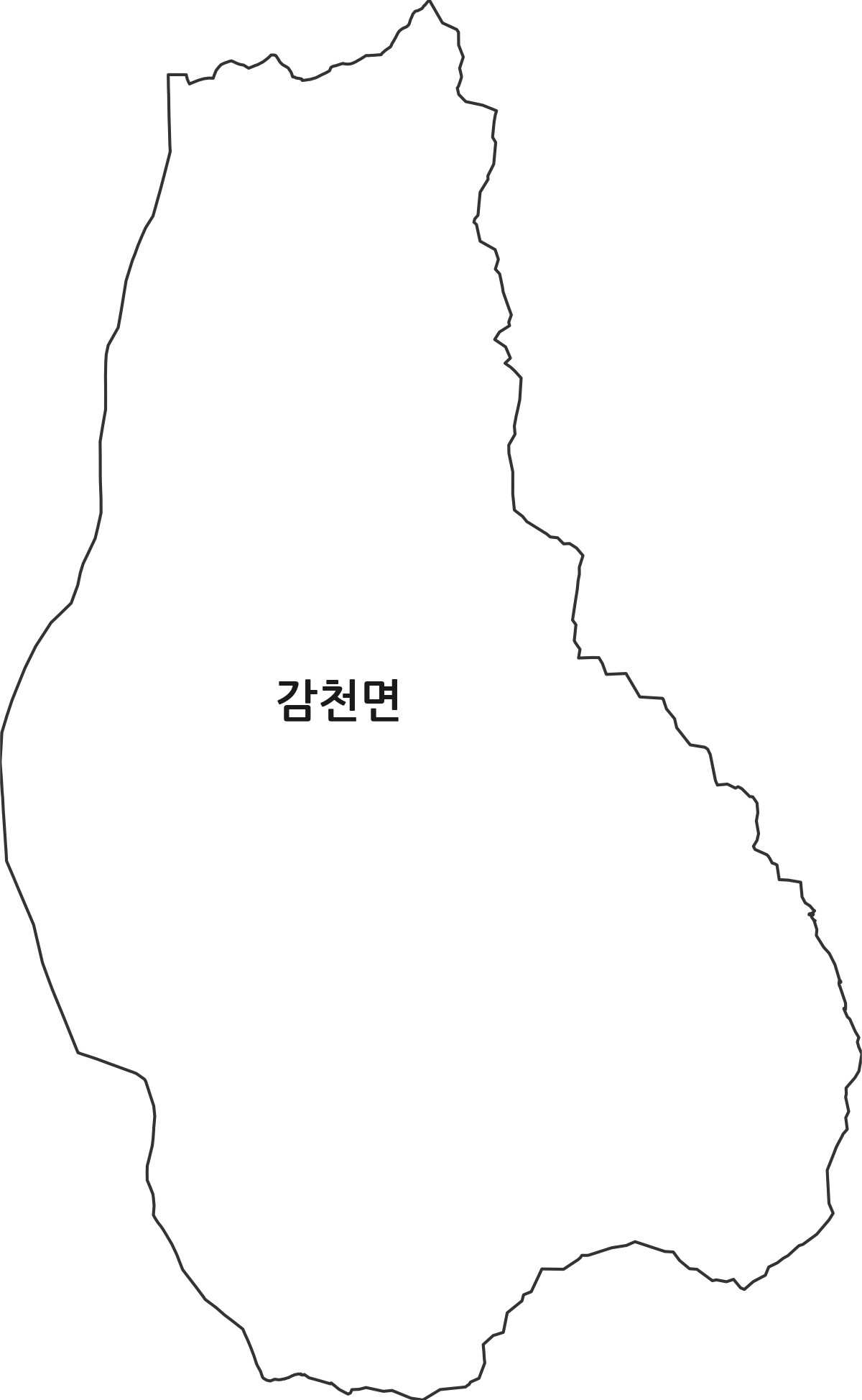 경상북도 김천시 감천면 법정동 행정구역 경계 지도