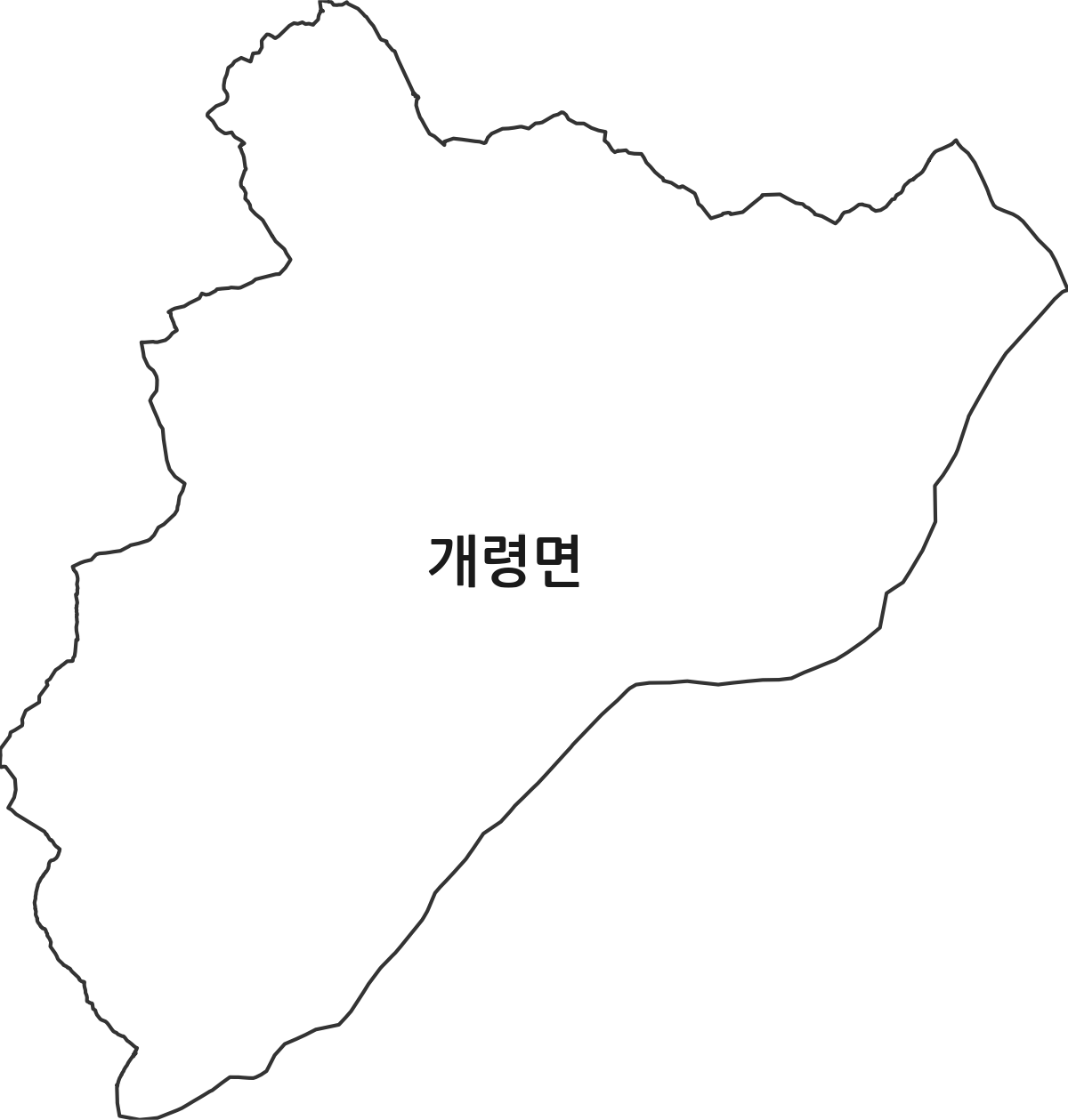 경상북도 김천시 개령면 법정동 행정구역 경계 지도
