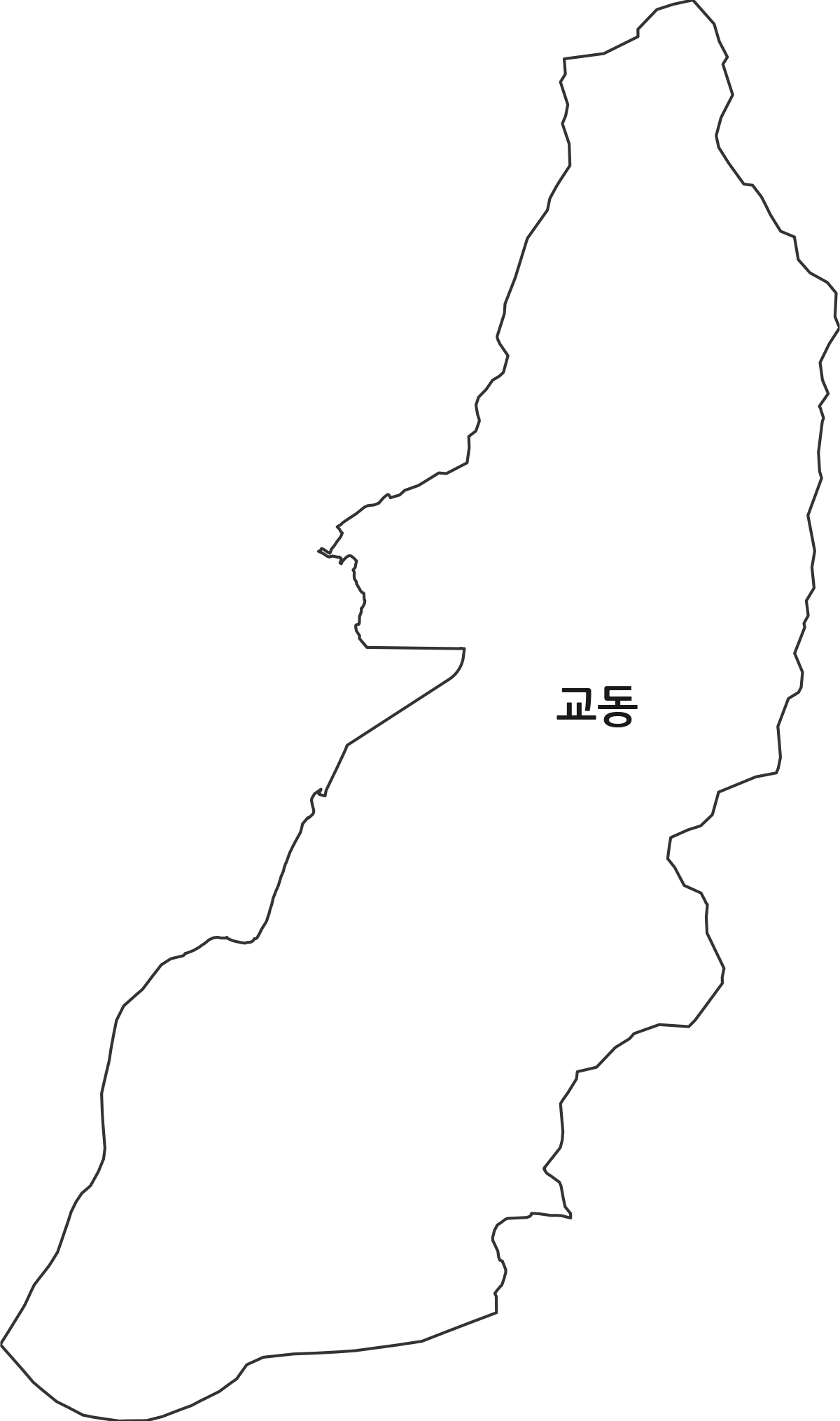 경상북도 김천시 교동 법정동 행정구역 경계 지도