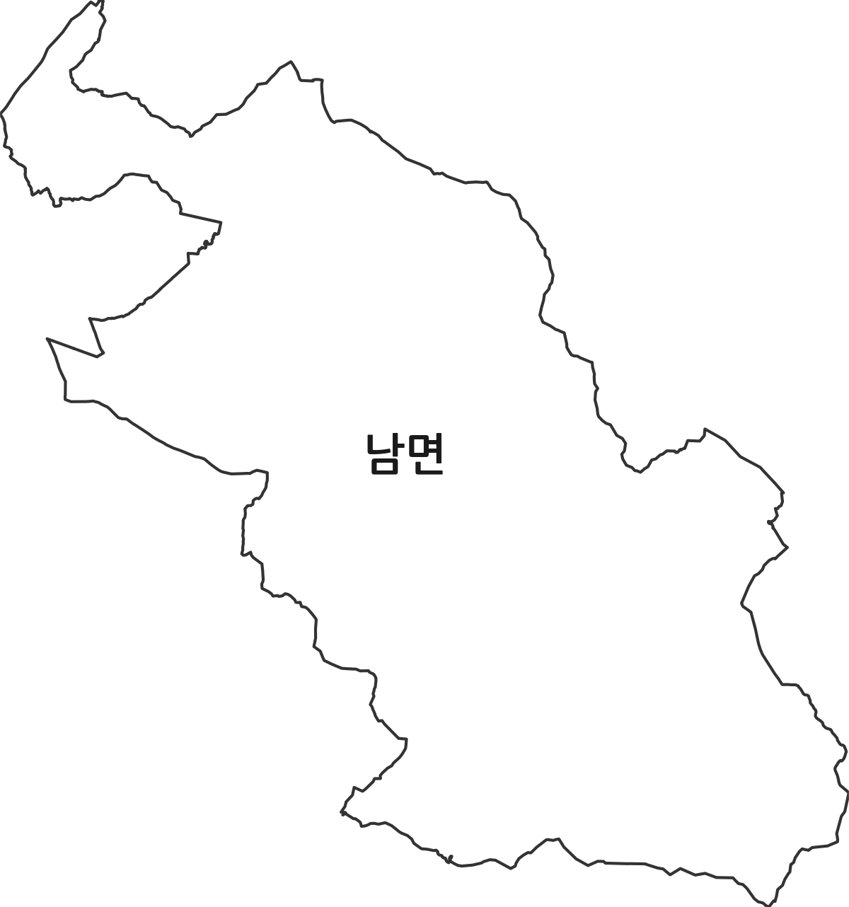 경상북도 김천시 남면 법정동 행정구역 경계 지도