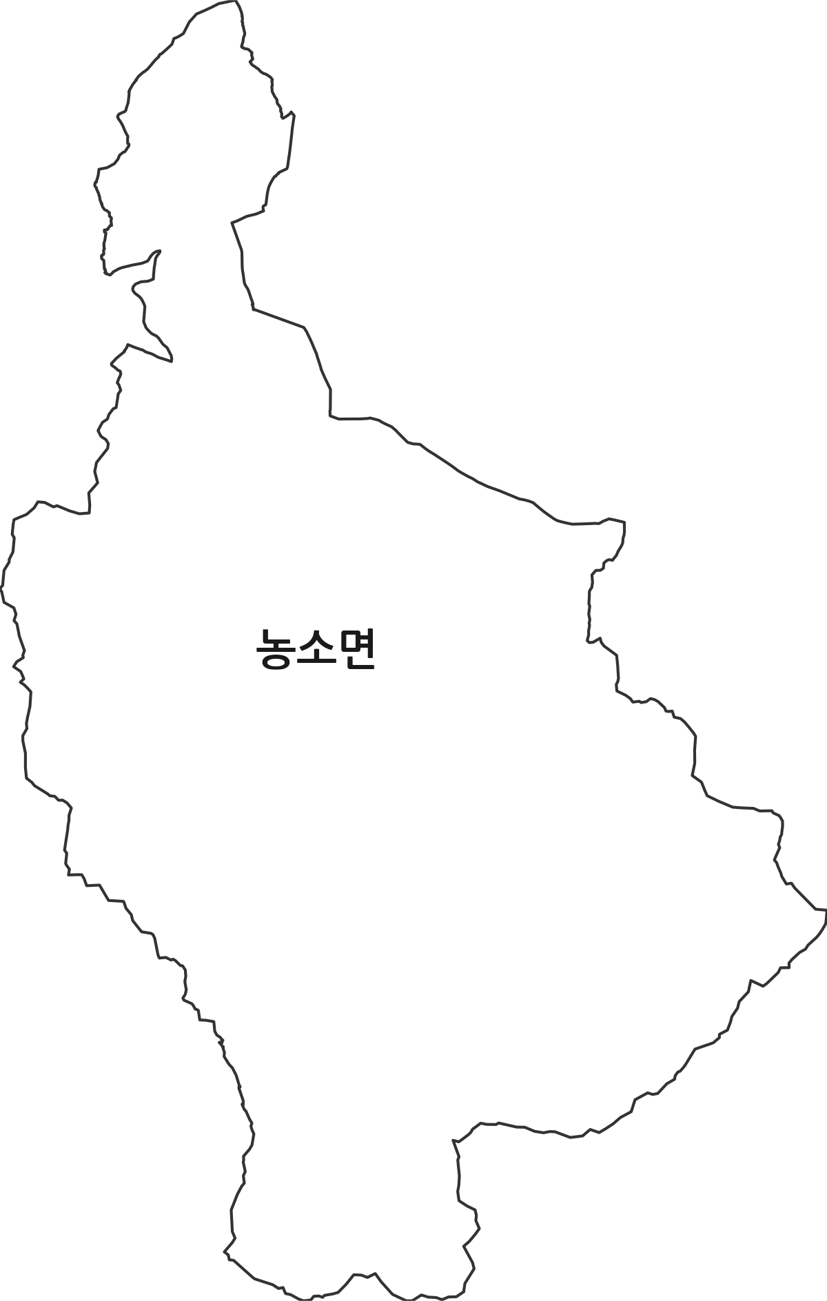 경상북도 김천시 농소면 법정동 행정구역 경계 지도